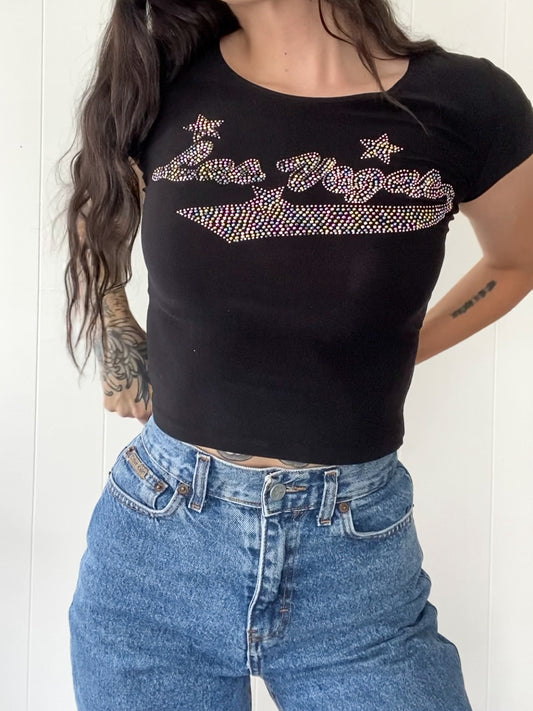 S Vintage Bedazzled Las Vegas Women's Tee