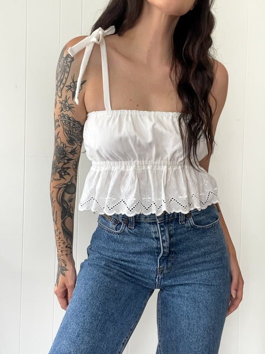 S Handmade Upcycled Tie Strap Tank Top