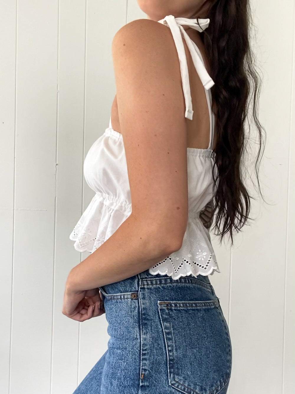 S Handmade Upcycled Tie Strap Tank Top