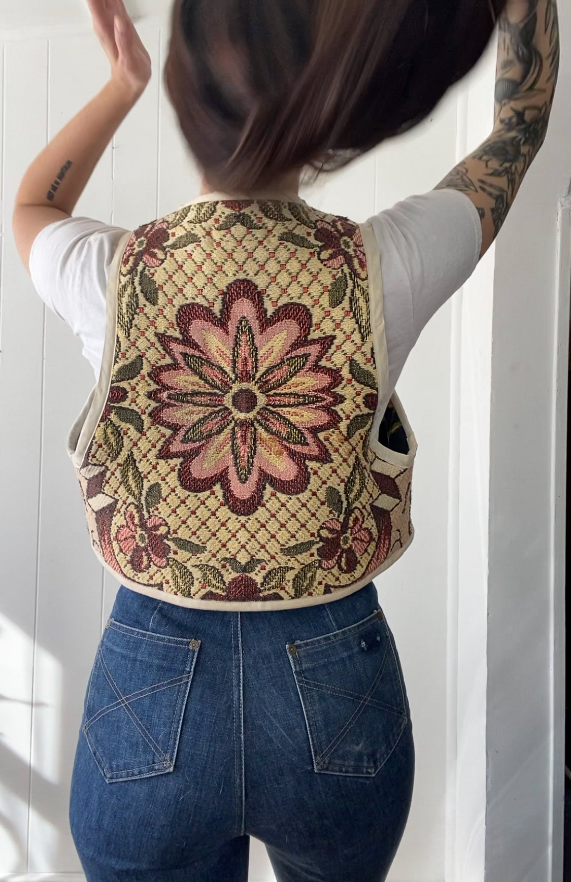 Upcycled Tie-Front Vest