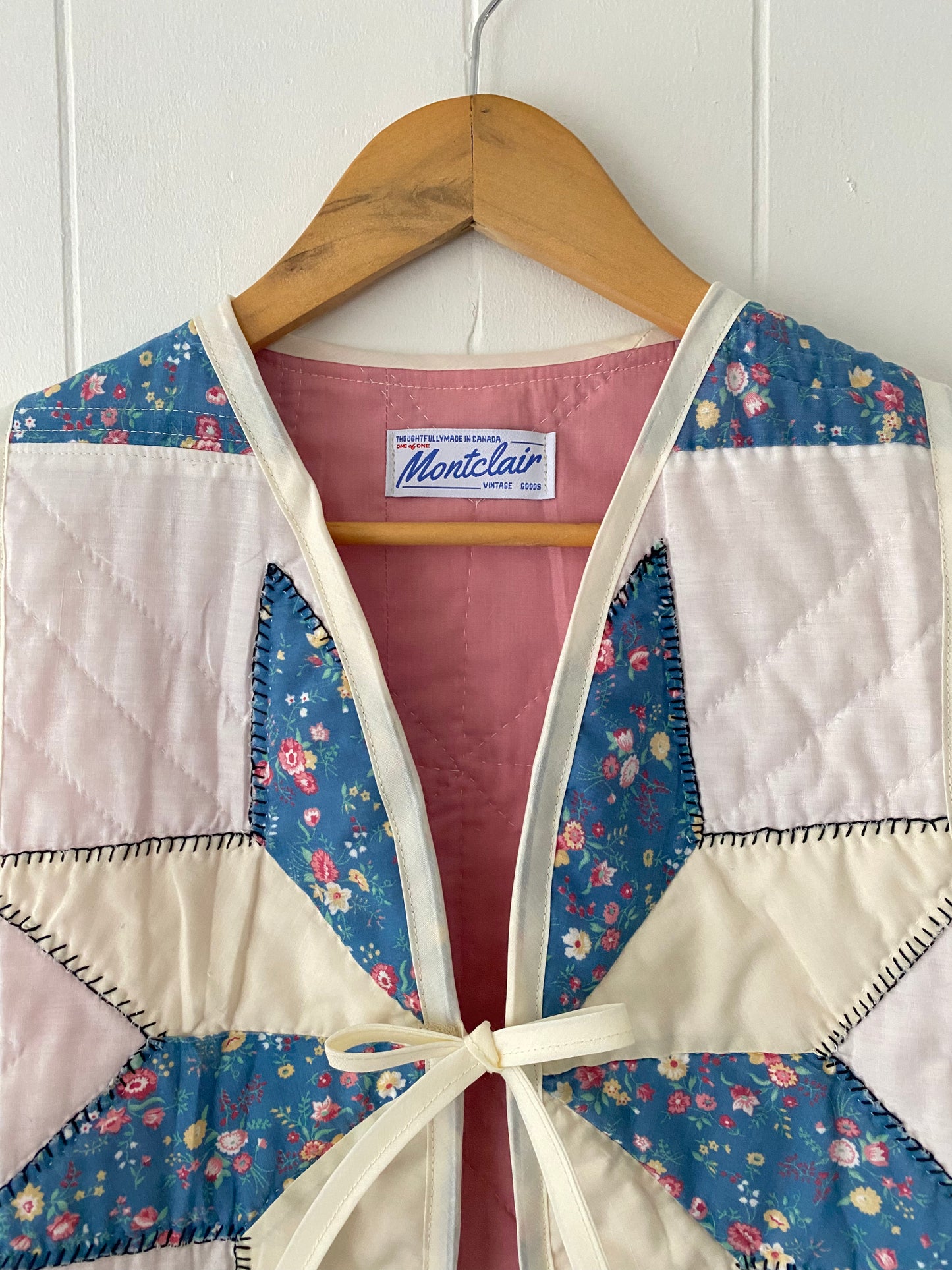 Upcycled Tie Front Quilt Vest