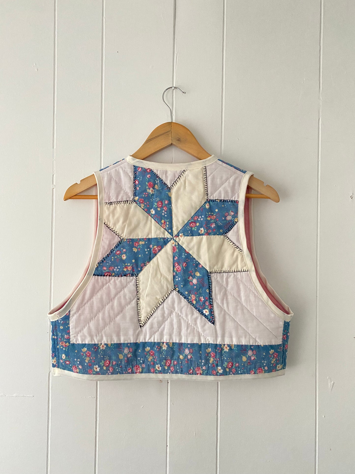 Upcycled Tie Front Quilt Vest