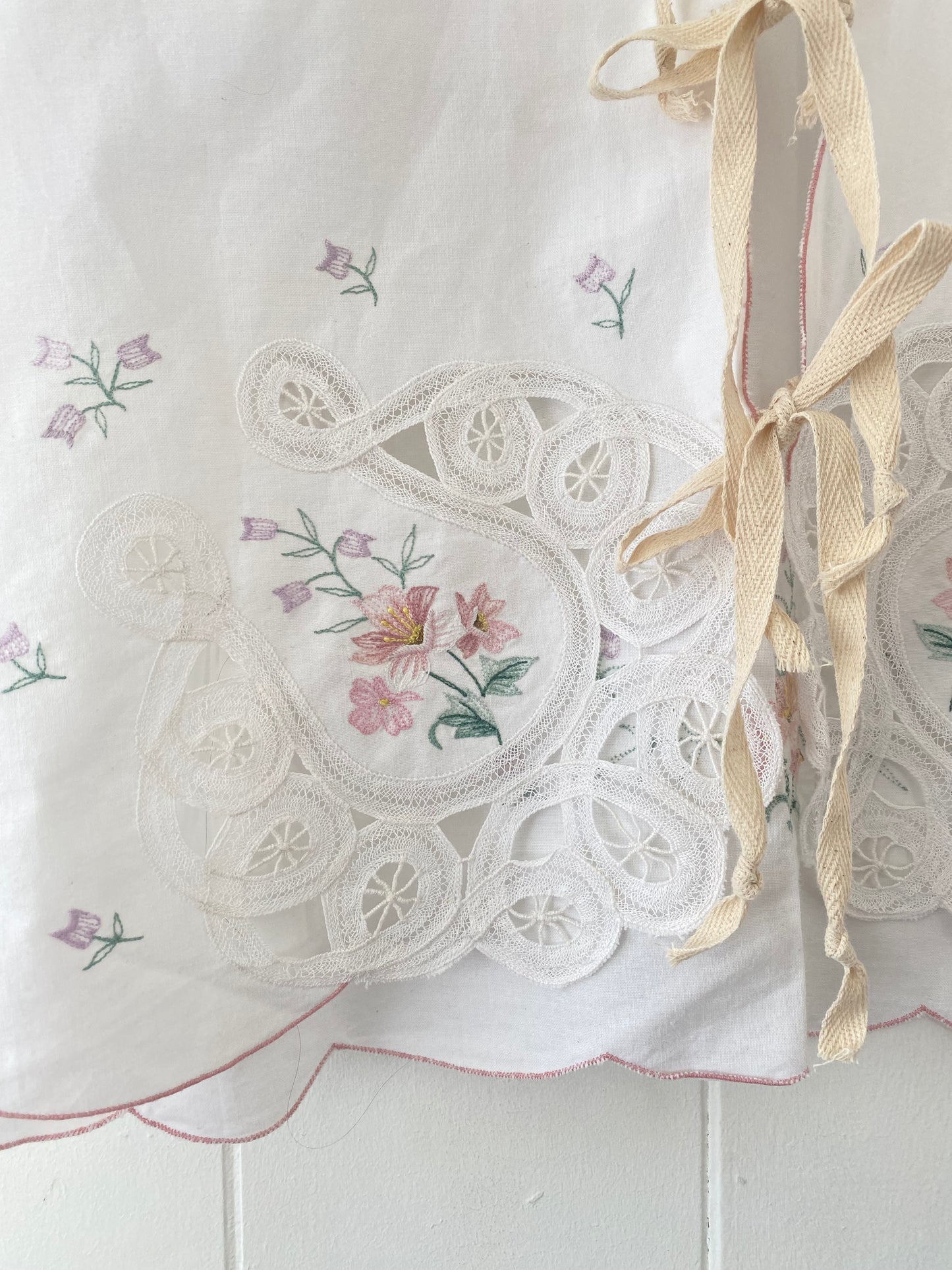 Upcycled Tie Front Horseshoe Blouse
