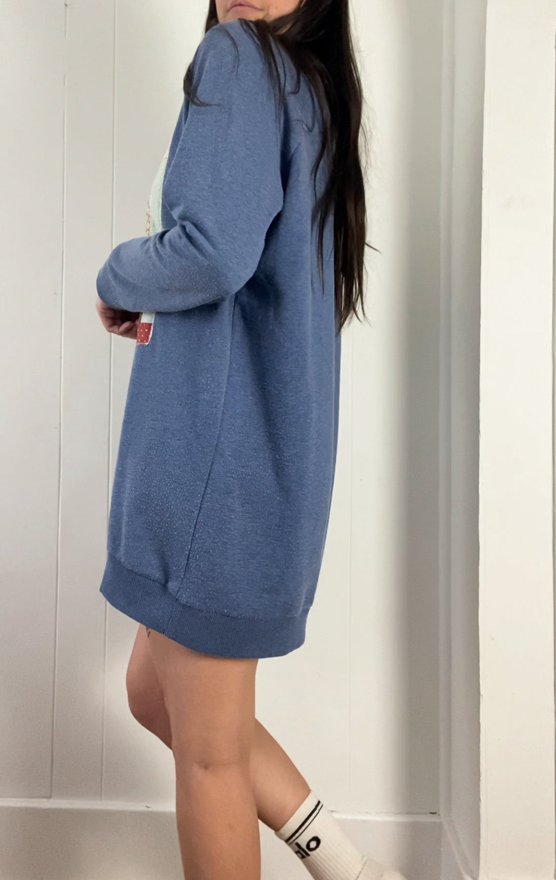 M Vintage Quilt Block Crewneck - Long