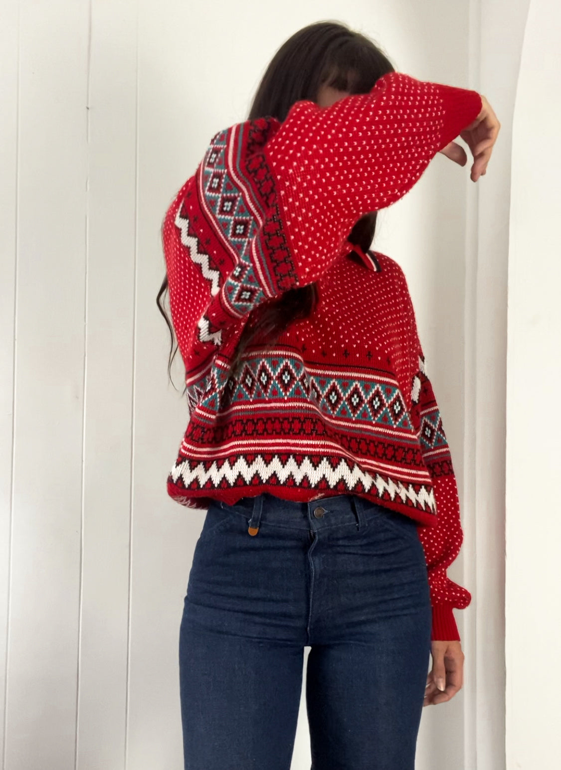 XL Vintage Festive Sears Grandpa Sweater