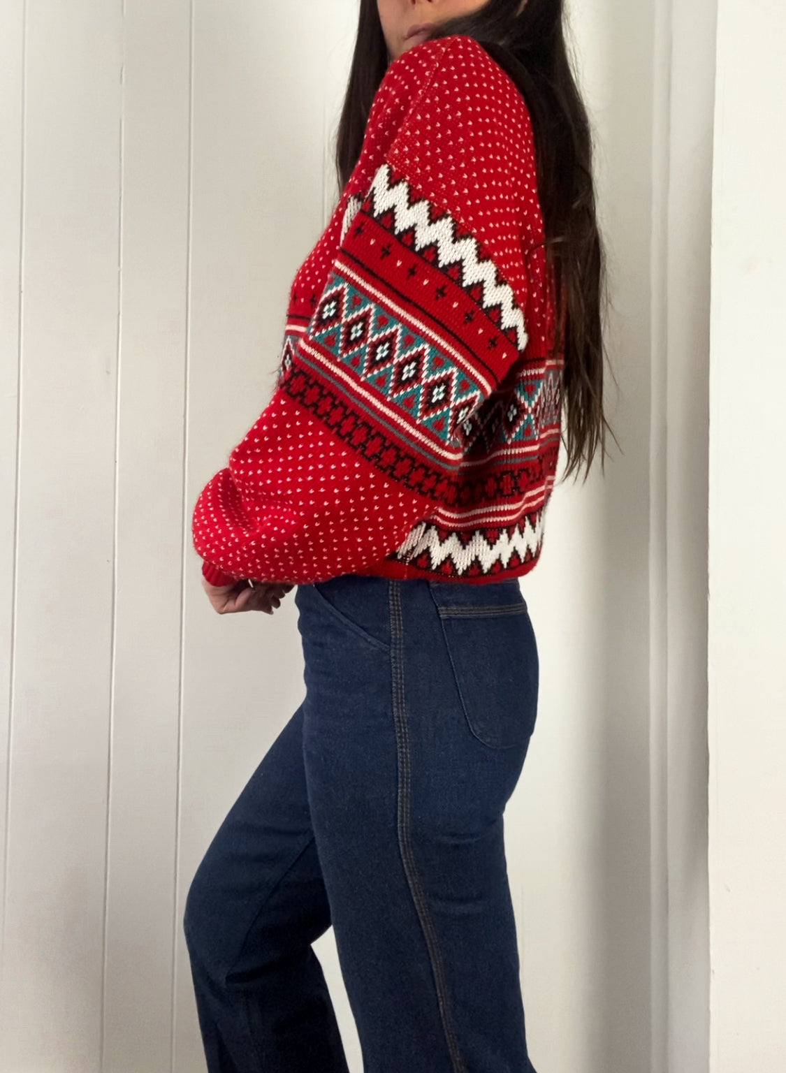 XL Vintage Festive Sears Grandpa Sweater