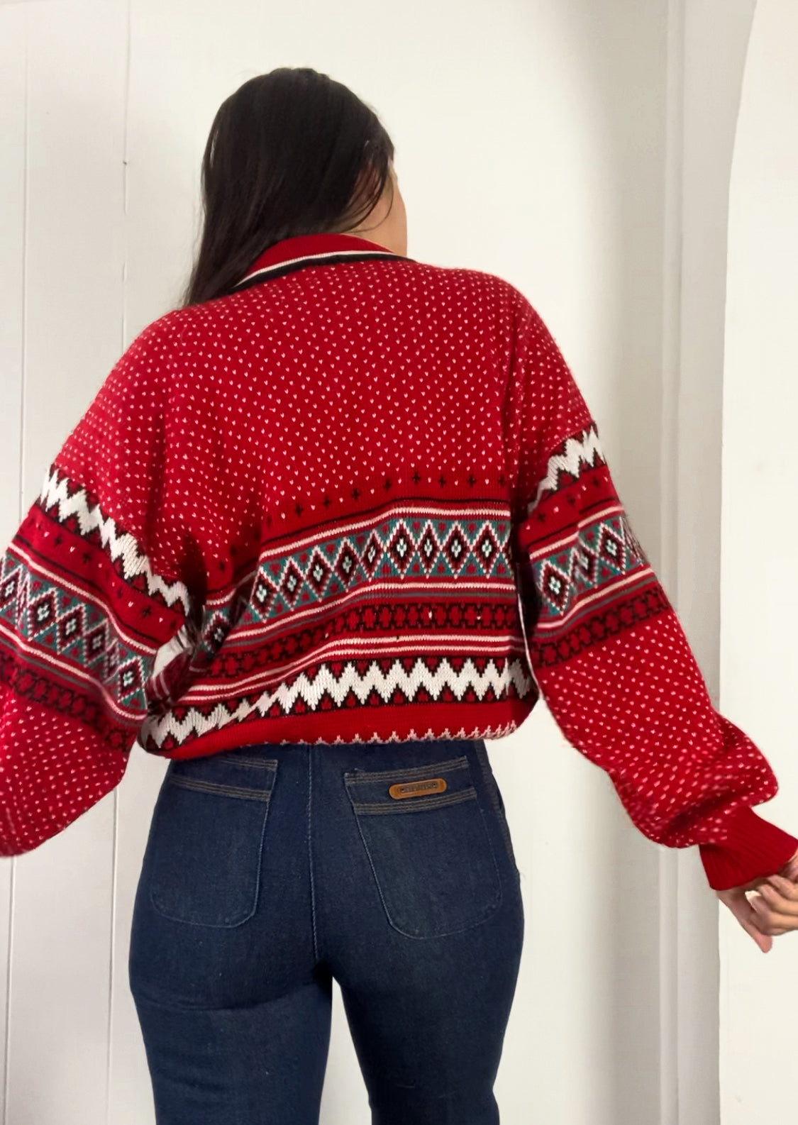 XL Vintage Festive Sears Grandpa Sweater