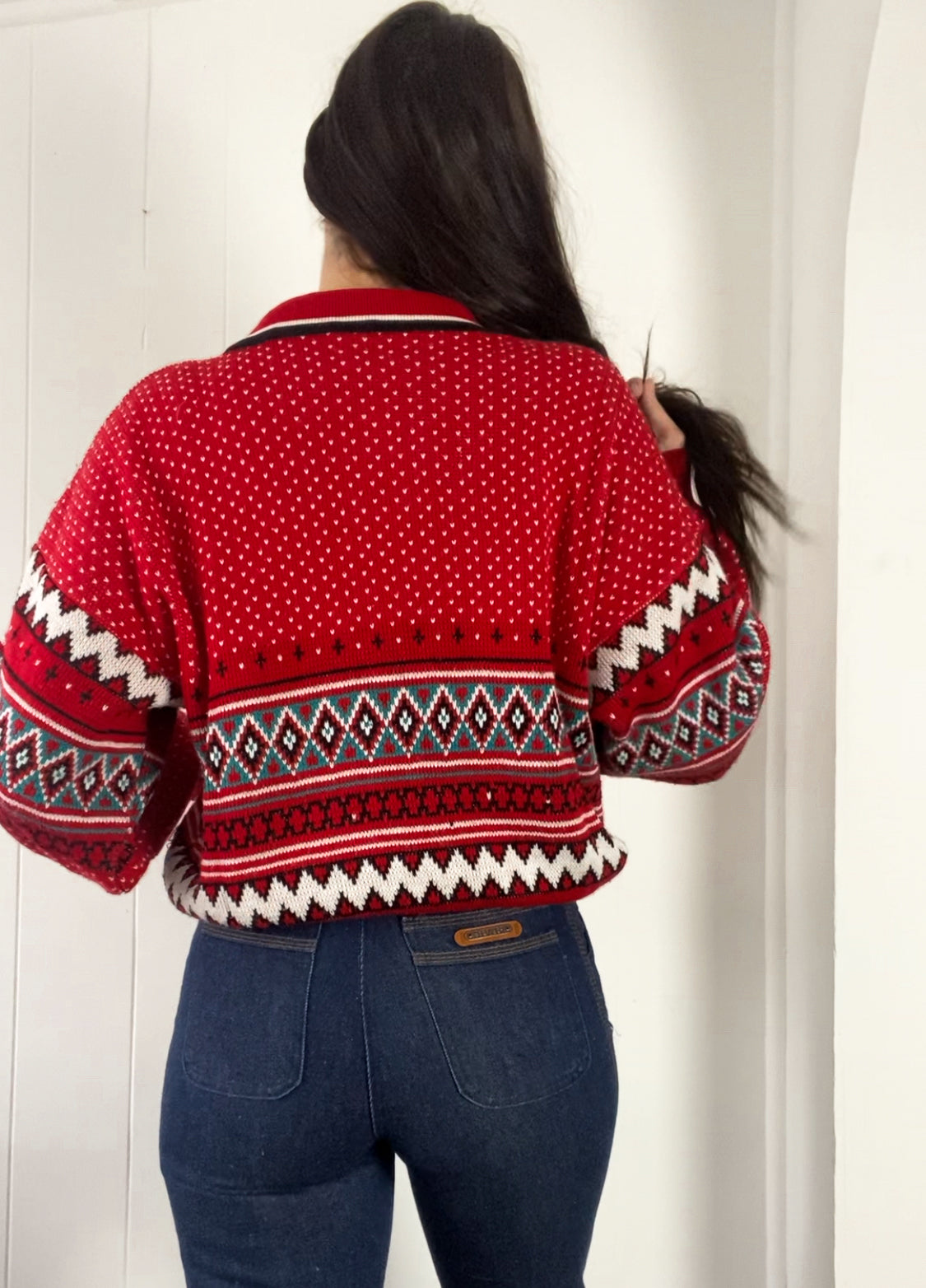 XL Vintage Festive Sears Grandpa Sweater