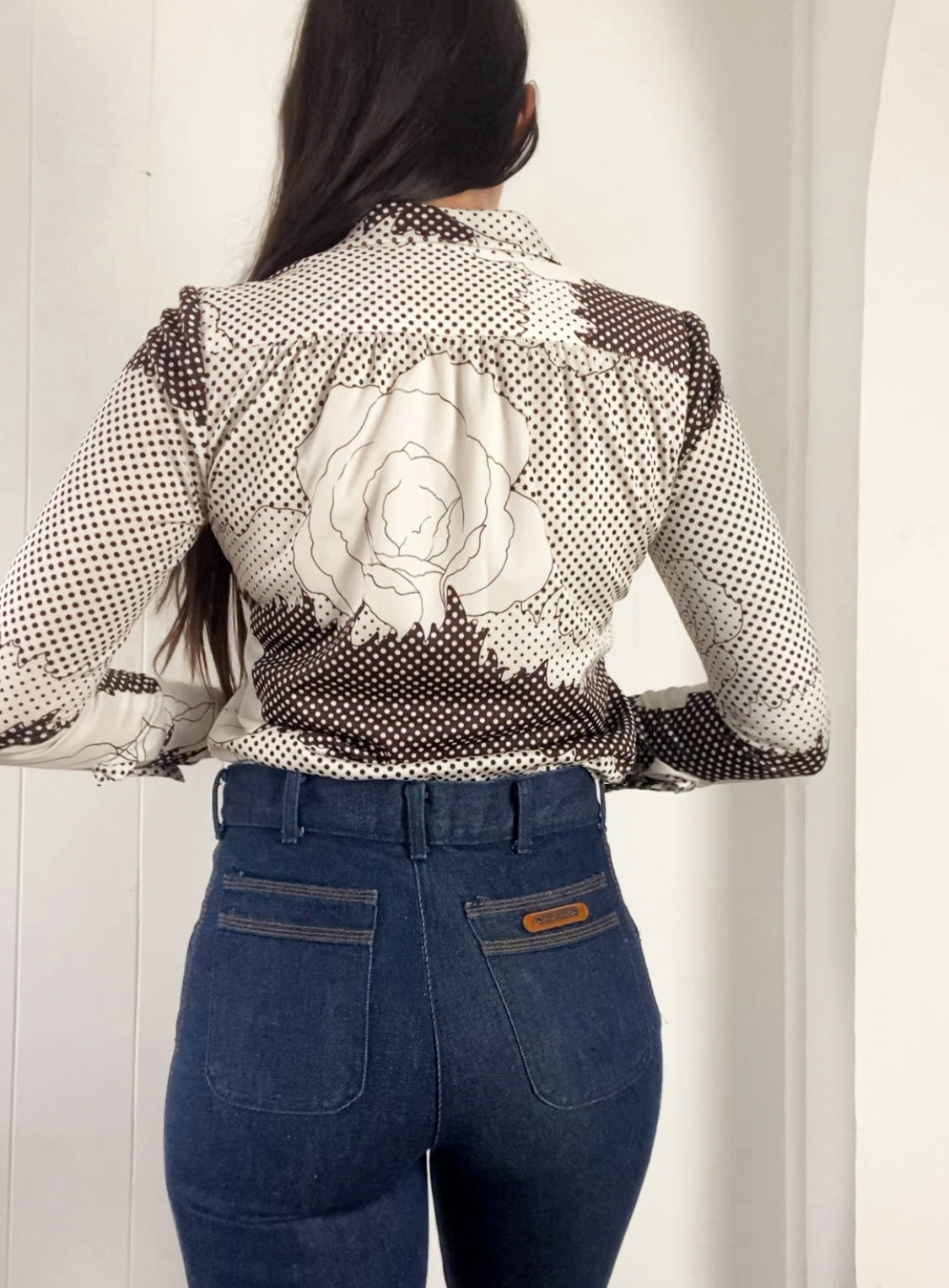 XS Vintage Western Style Blouse