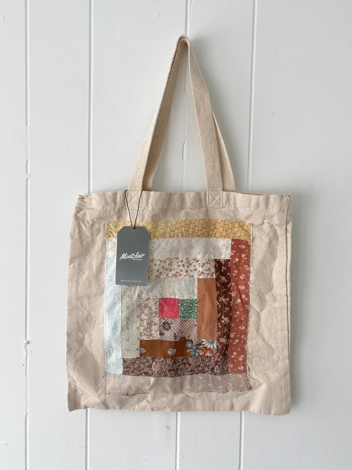 Upcycled Quilt Block Tote Bag