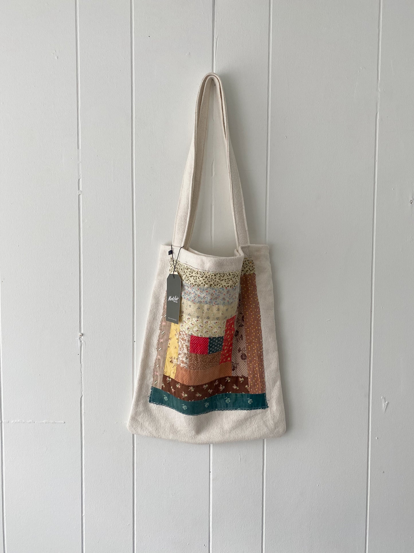 Upcycled Quilt Block Tote Bag