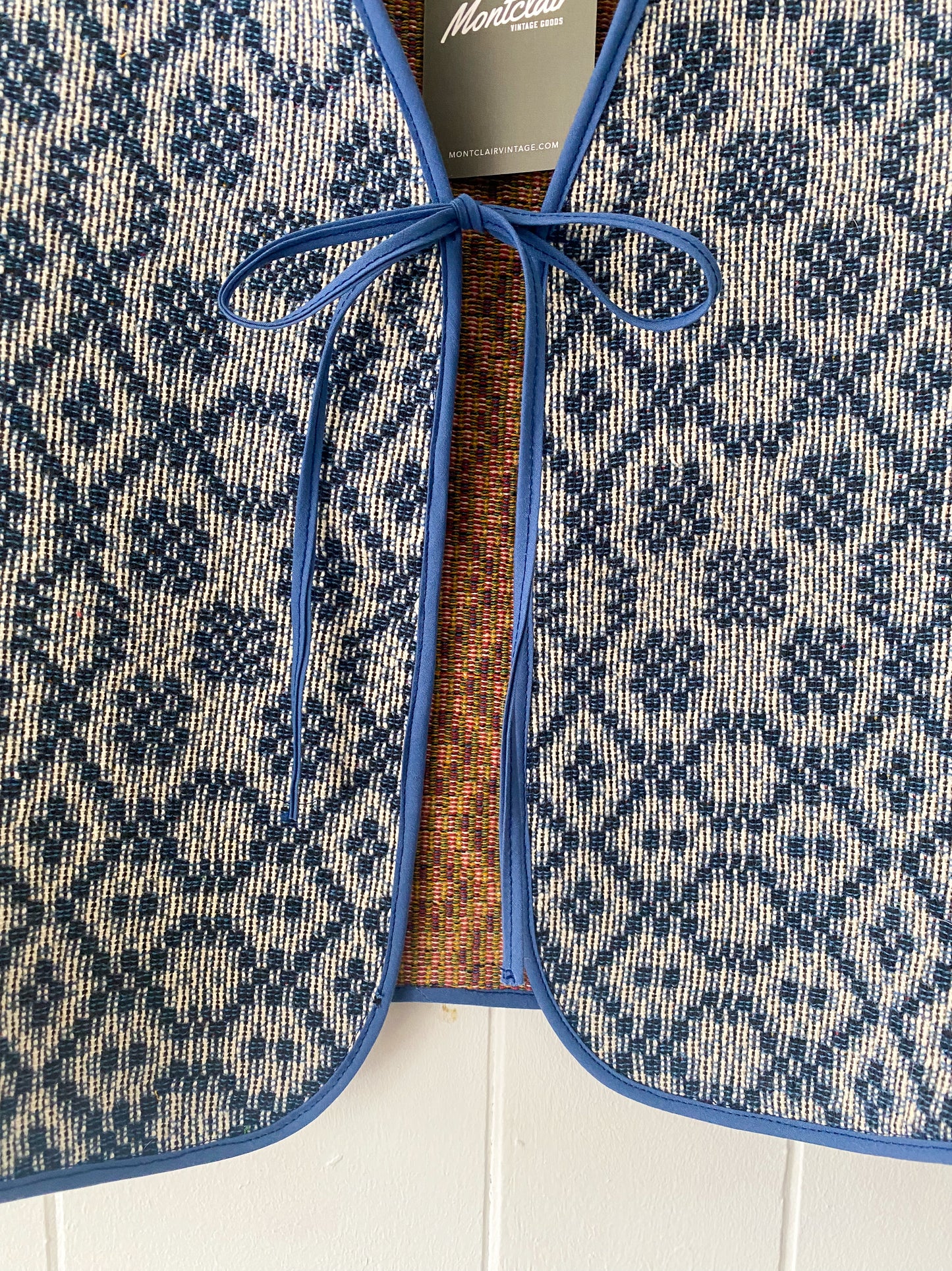 S/M Upcycled Tie Front Vest