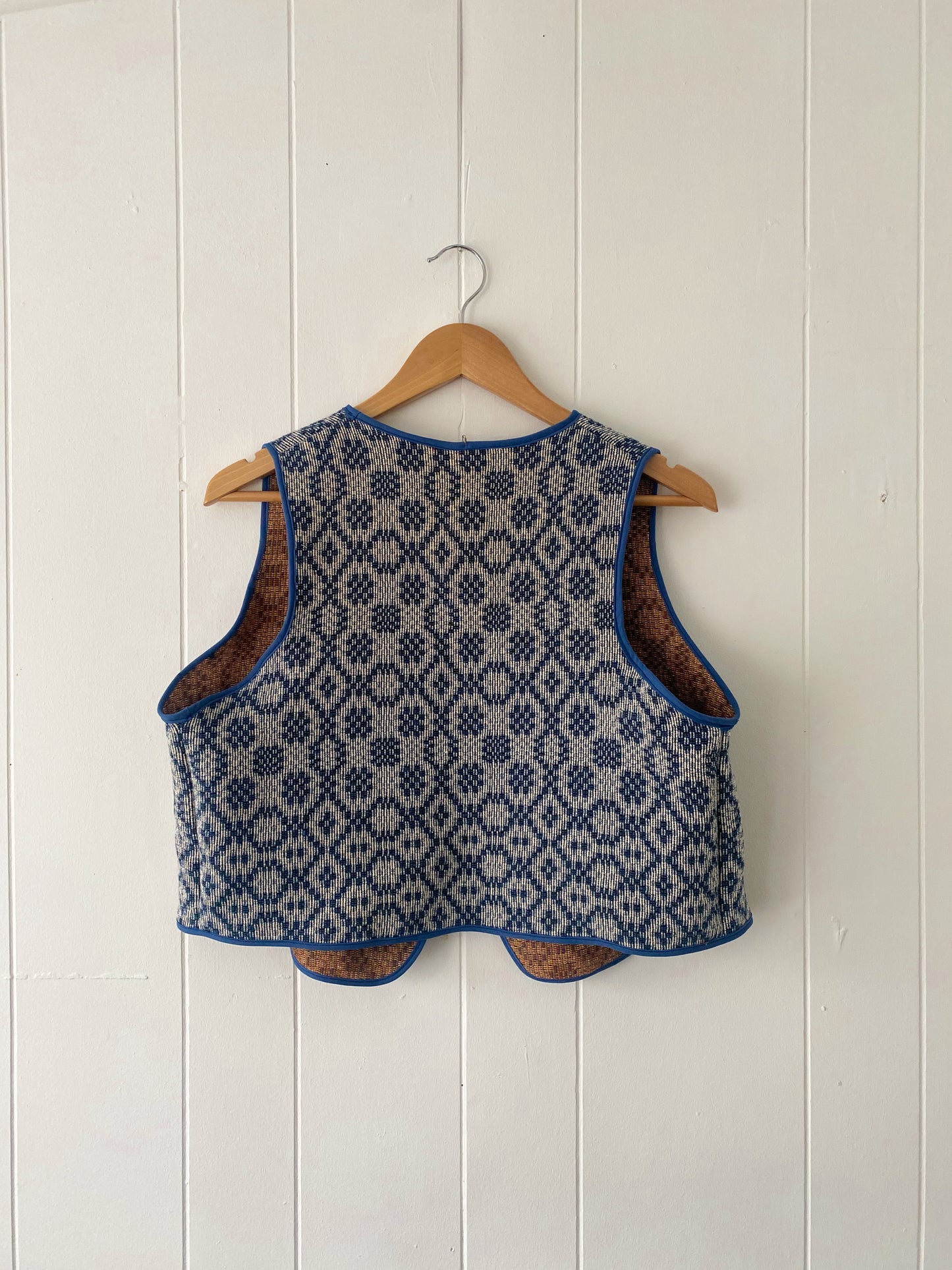 S/M Upcycled Tie Front Vest