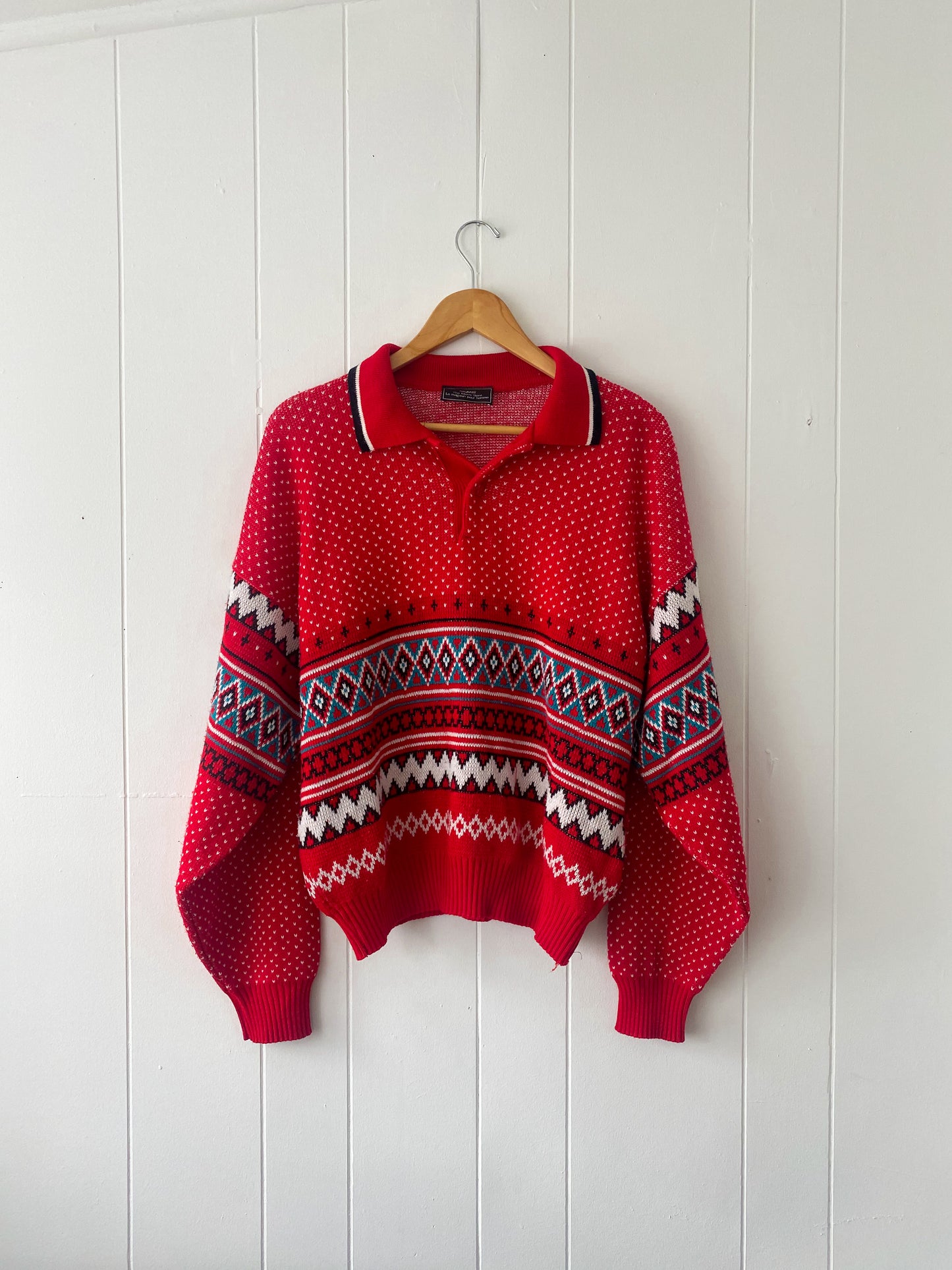 XL Vintage Festive Sears Grandpa Sweater