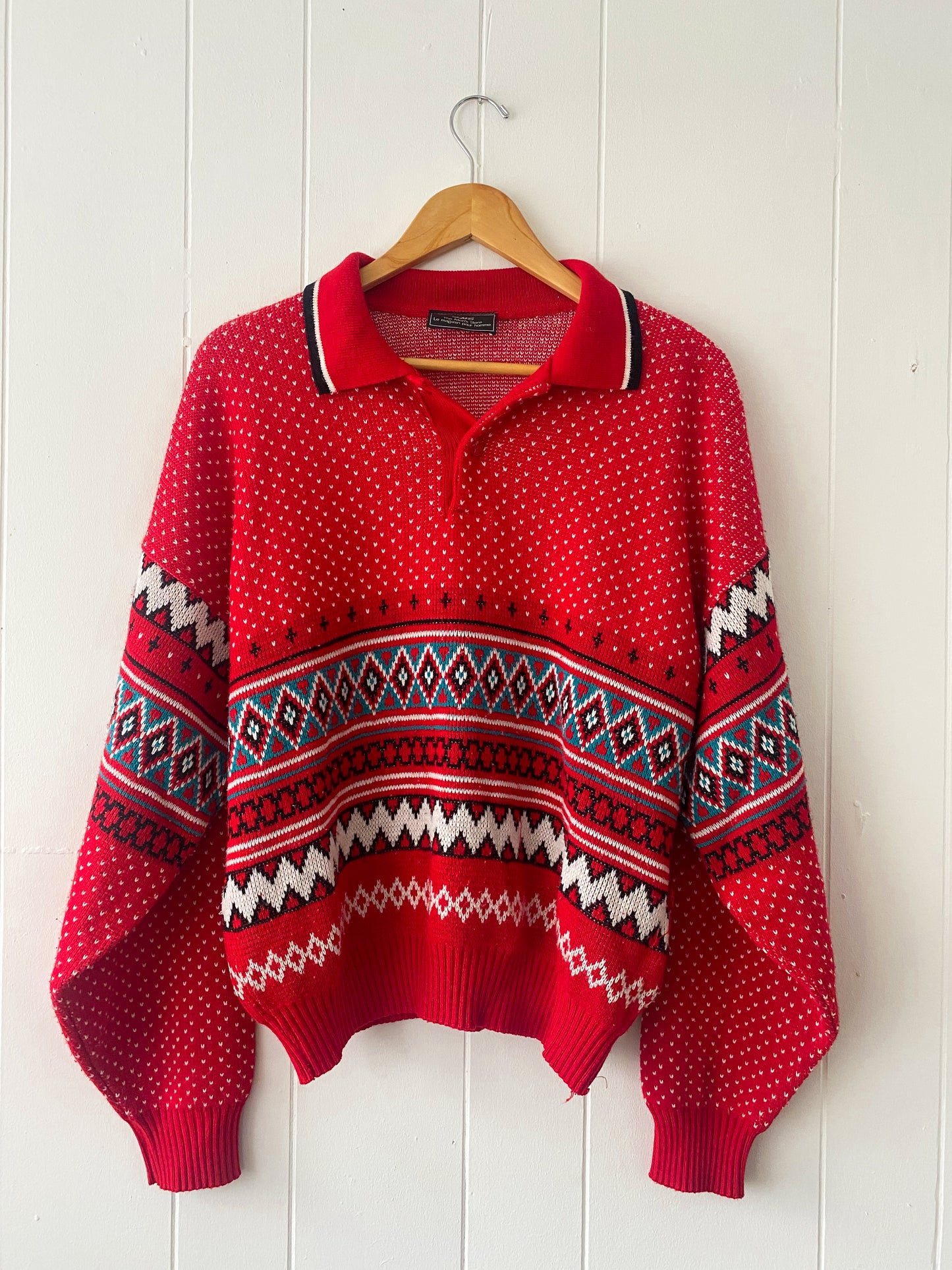 XL Vintage Festive Sears Grandpa Sweater