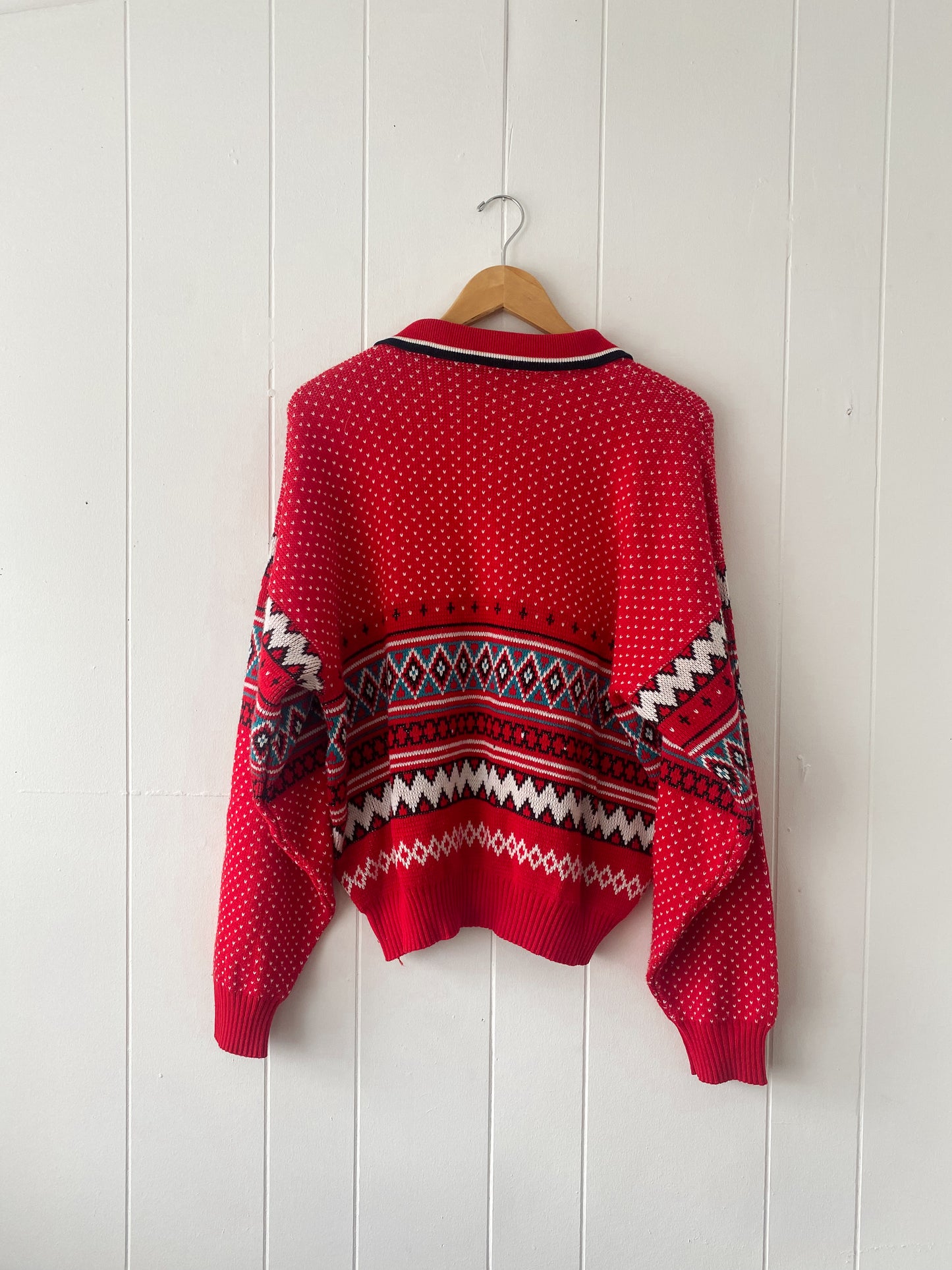 XL Vintage Festive Sears Grandpa Sweater