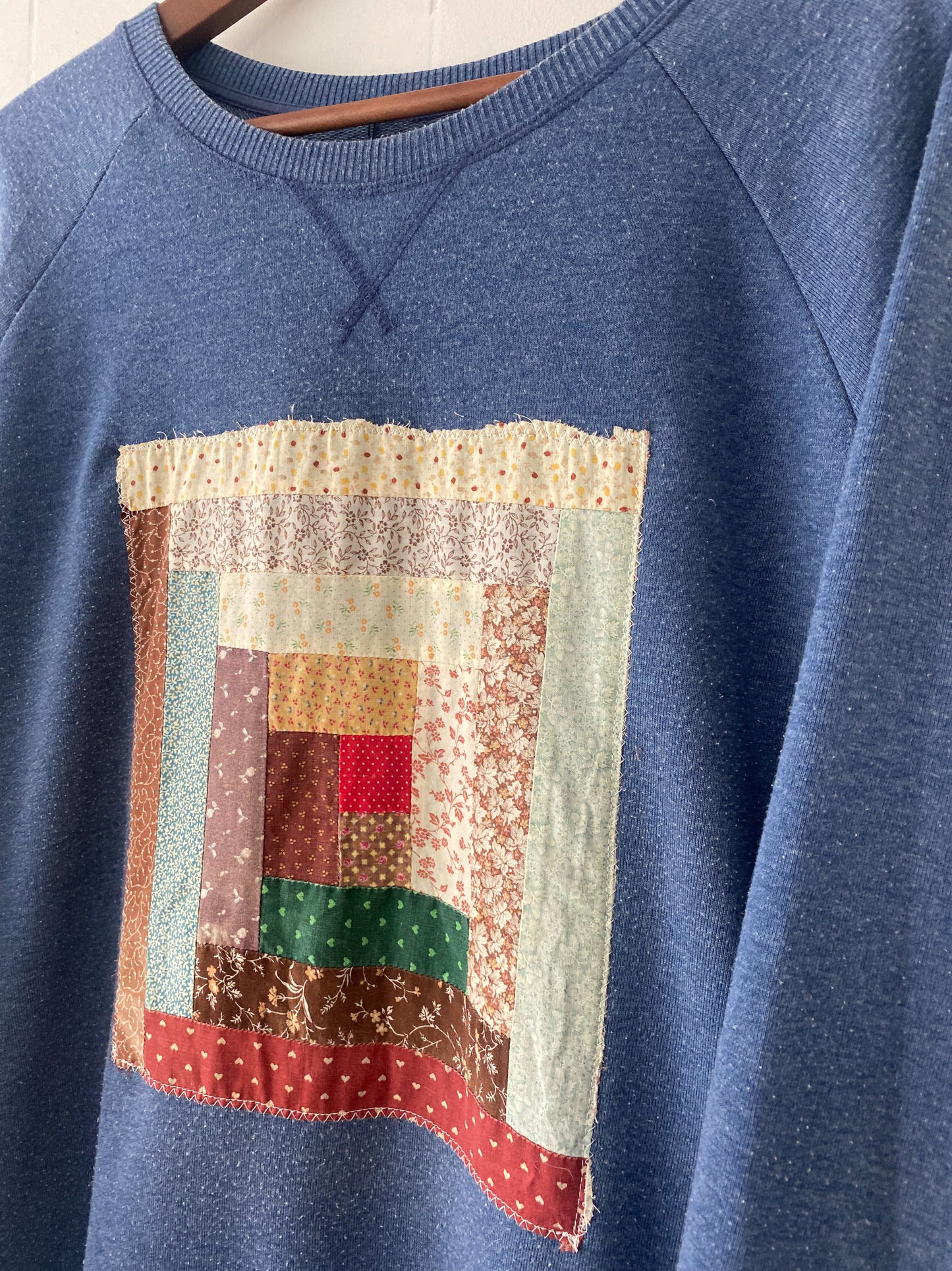 M Vintage Quilt Block Crewneck - Long