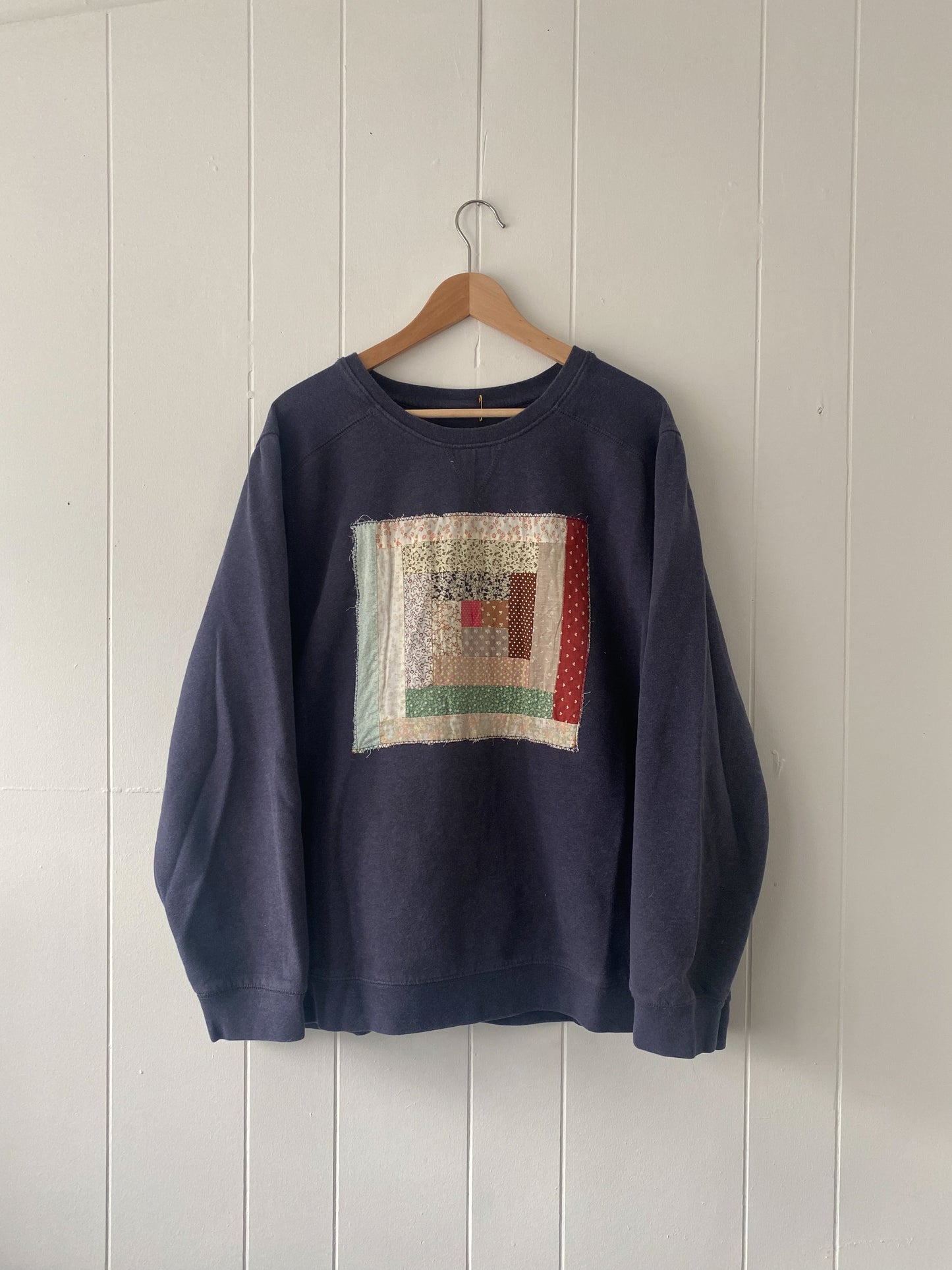 XL Vintage Quilt Block Crewneck