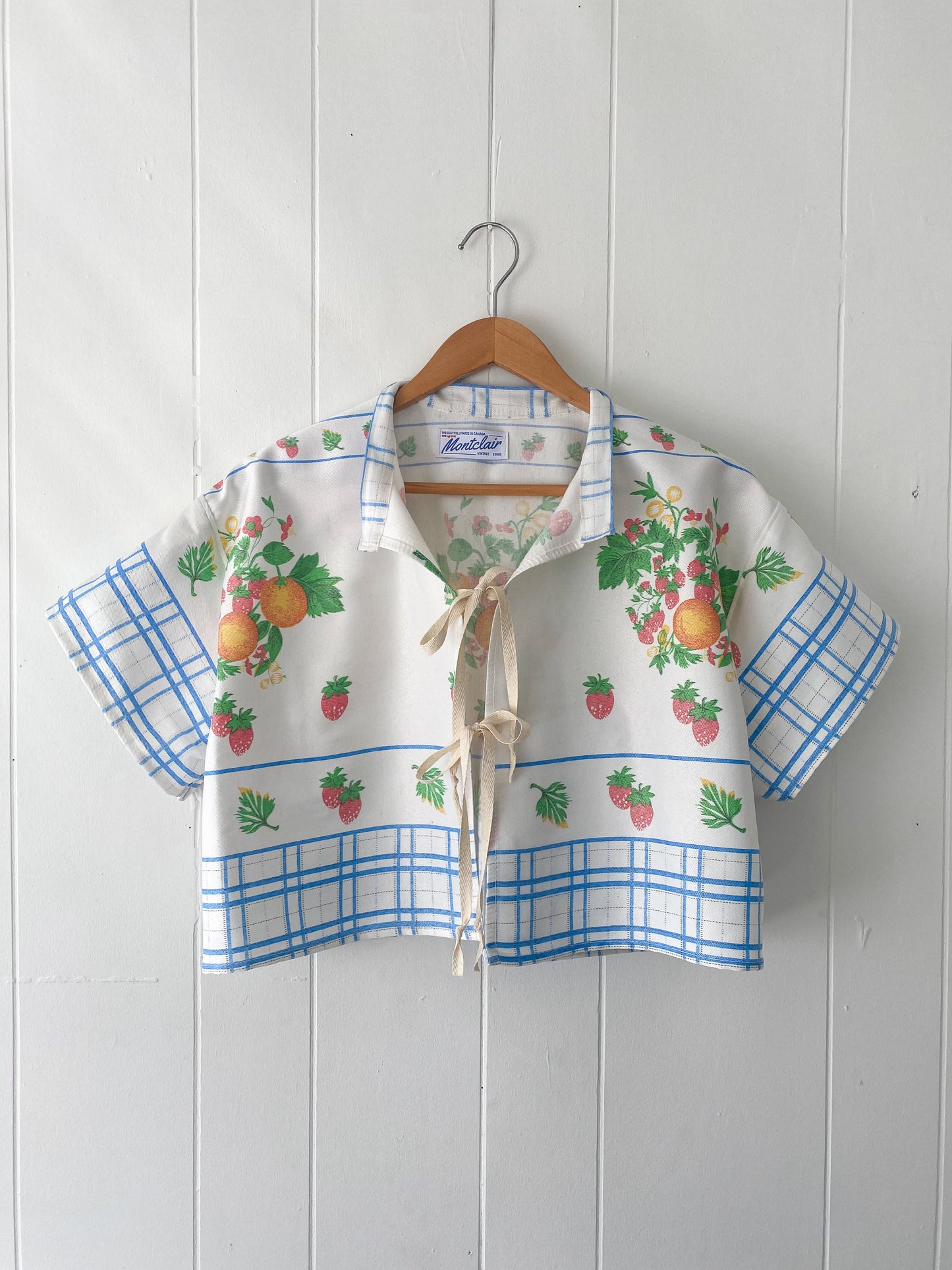 (M) Upcycled Fruit Blouse