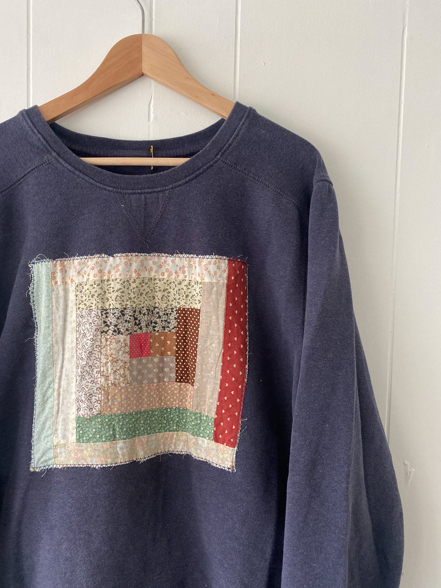 XL Vintage Quilt Block Crewneck