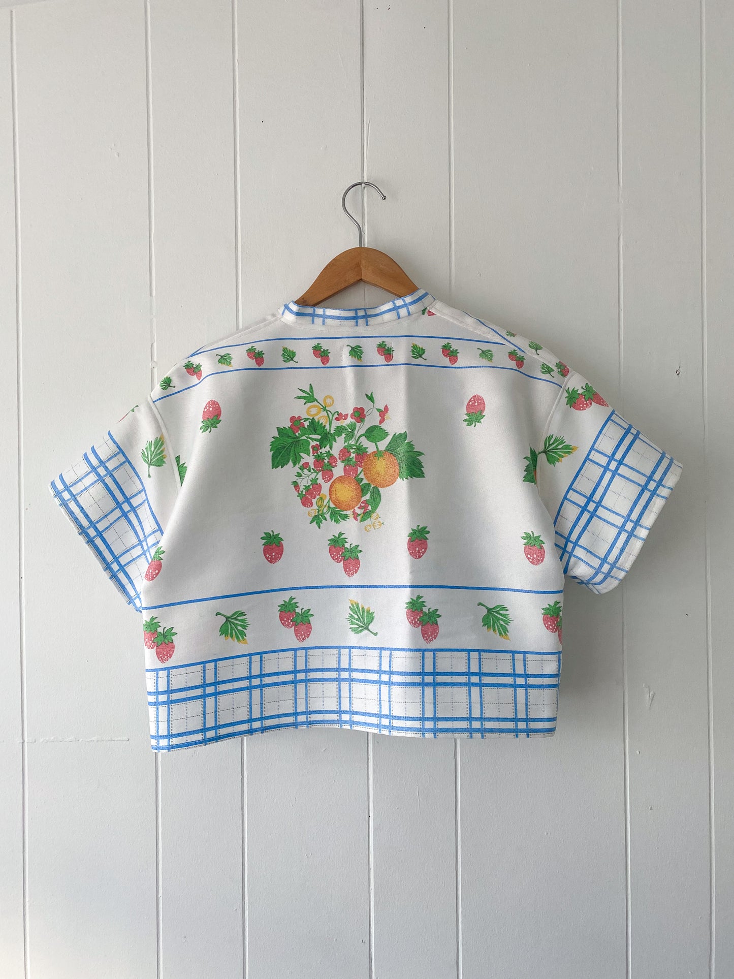 (M) Upcycled Fruit Blouse