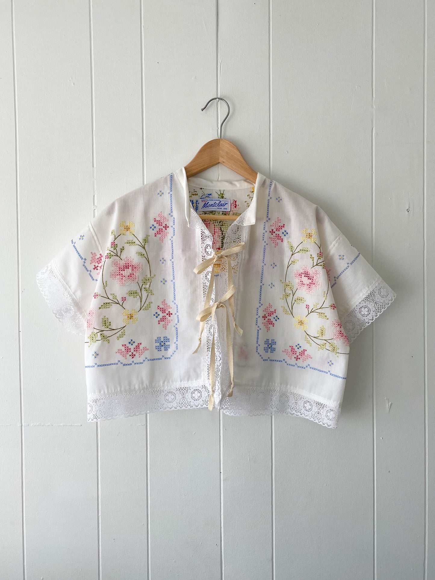 (M) Upcycled Cross-stitch Blouse