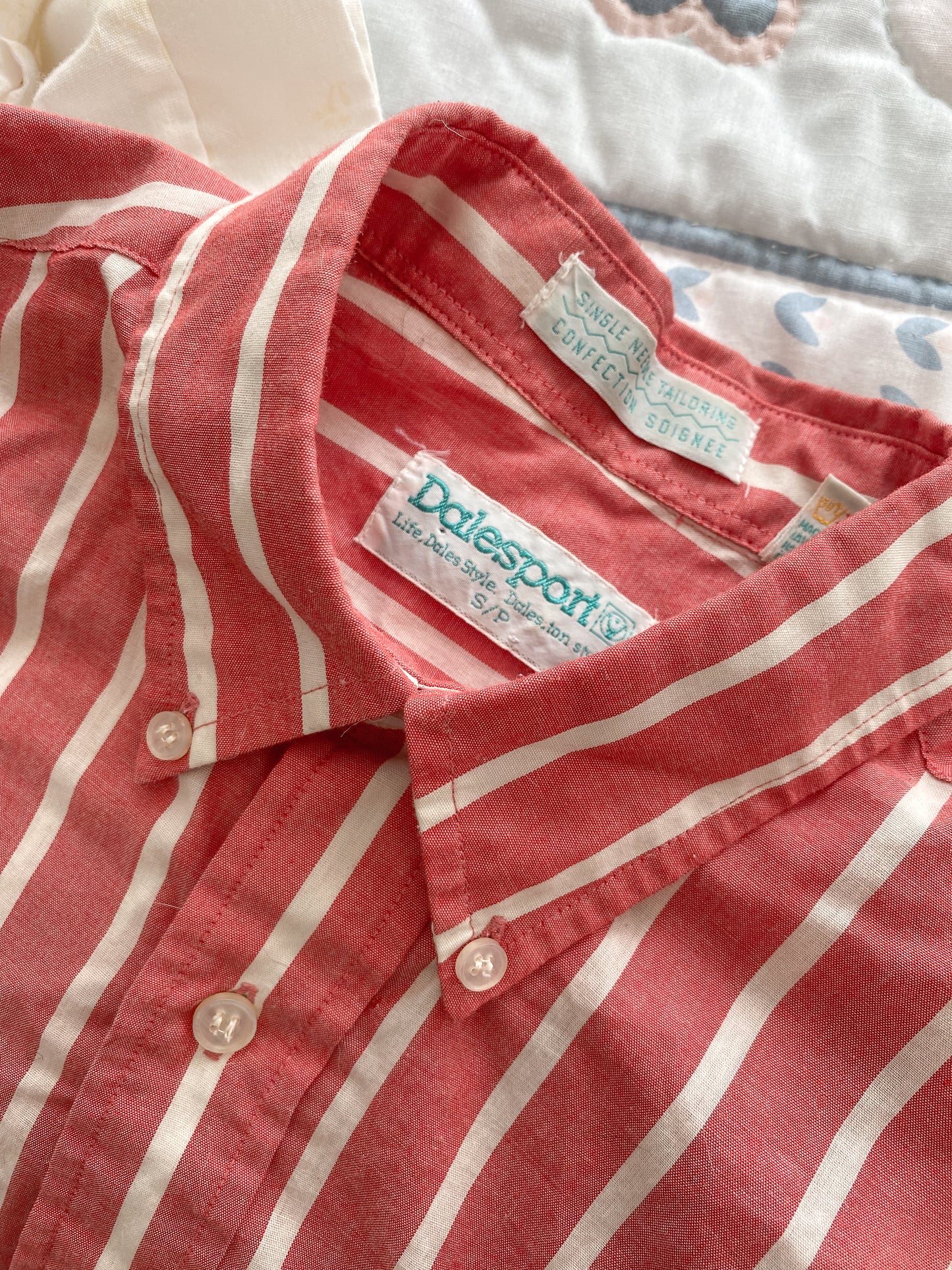 (S) Vintage Striped Button Down
