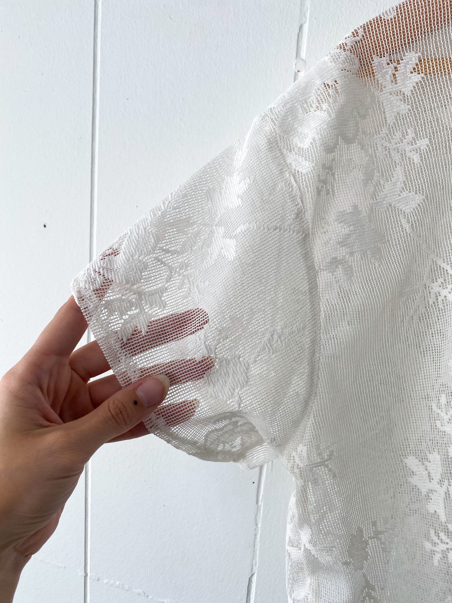 Upcycled Tie Front Lace Blouse