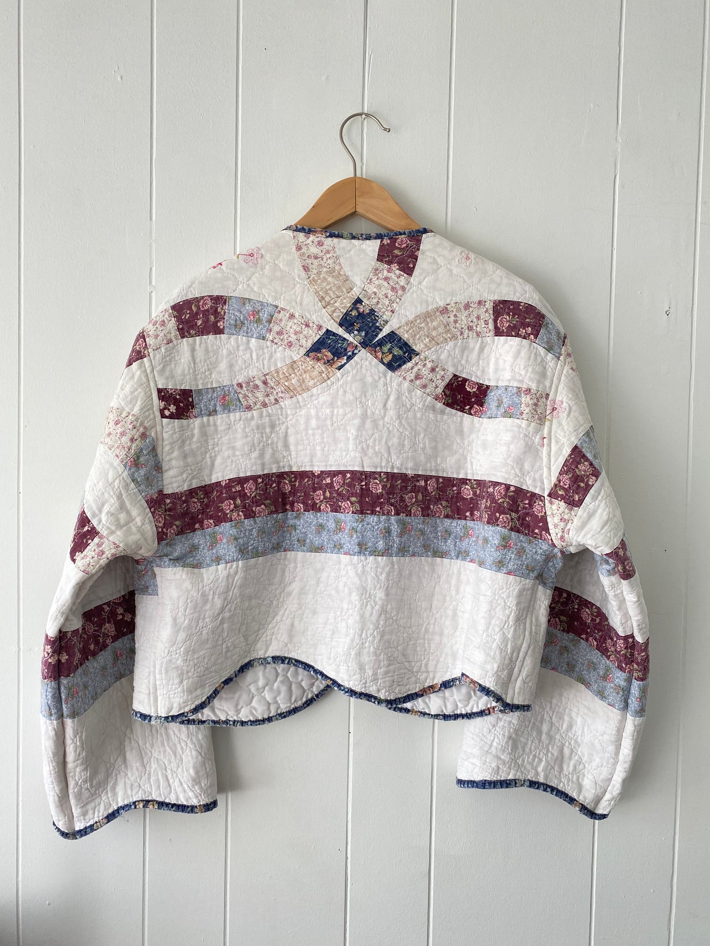 Upcycled Floral Quilt Jacket
