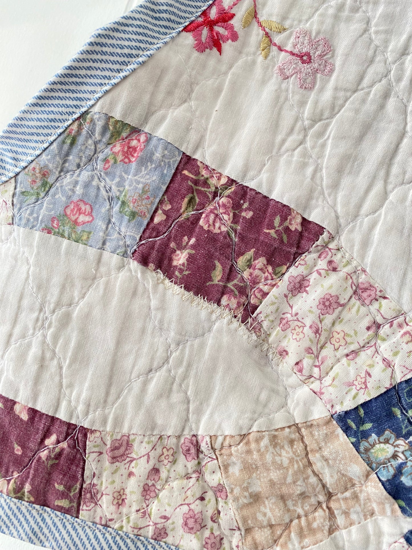Upcycled Tie Front Quilt Vest