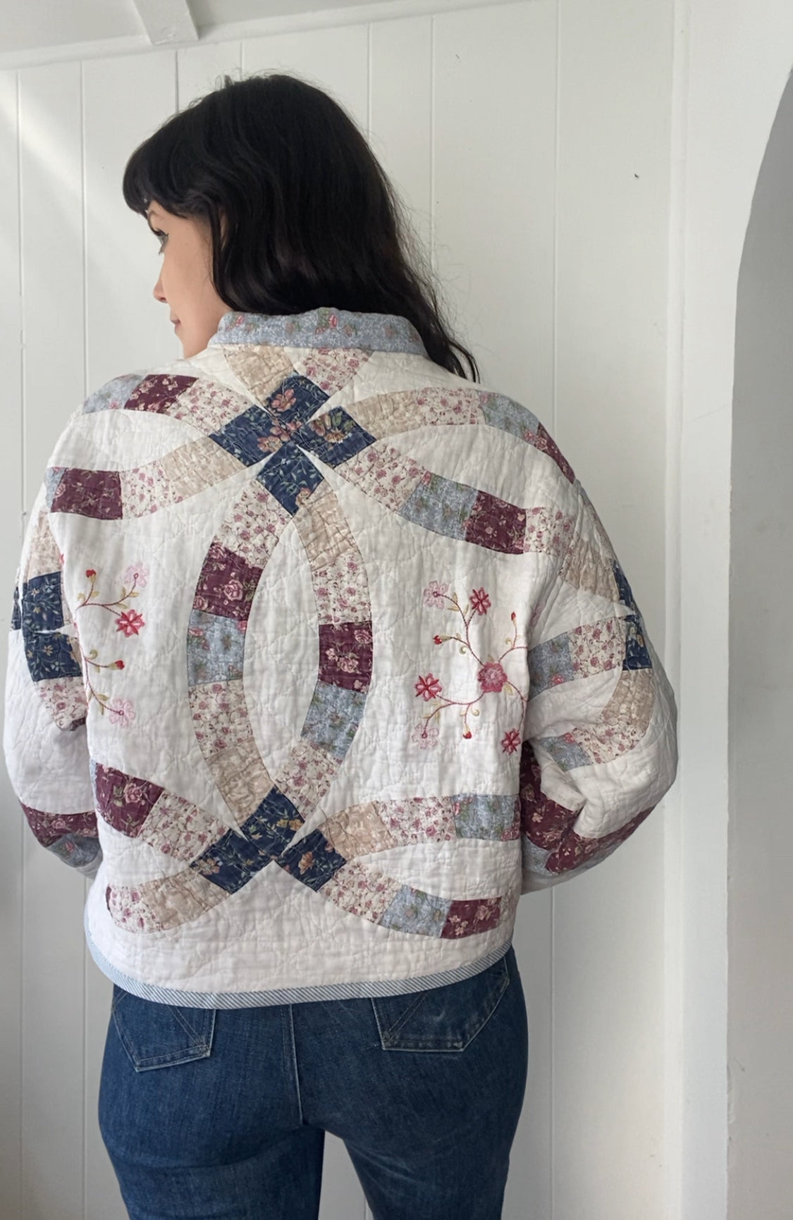 Upcycled Floral Quilt Jacket