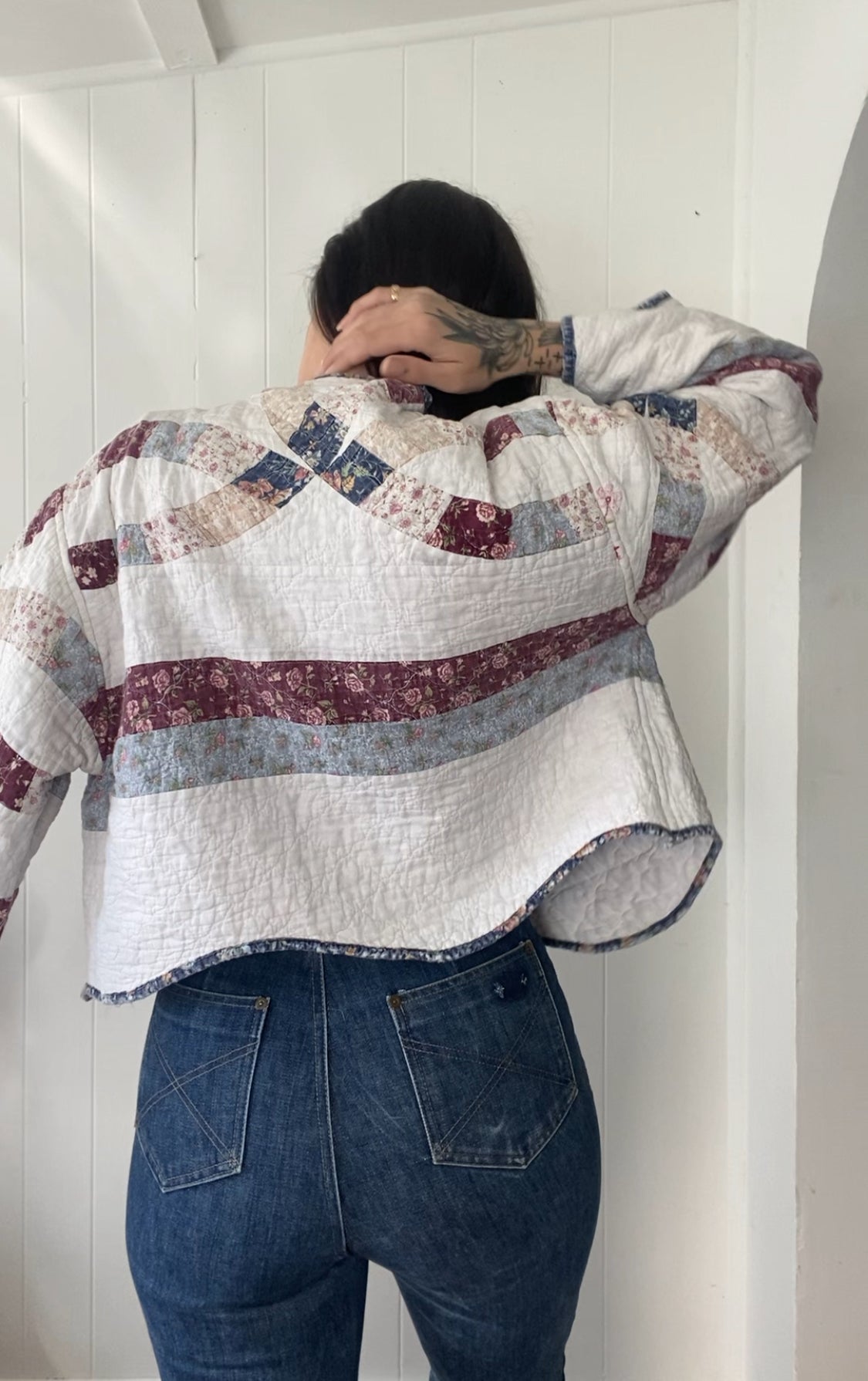 Upcycled Floral Quilt Jacket