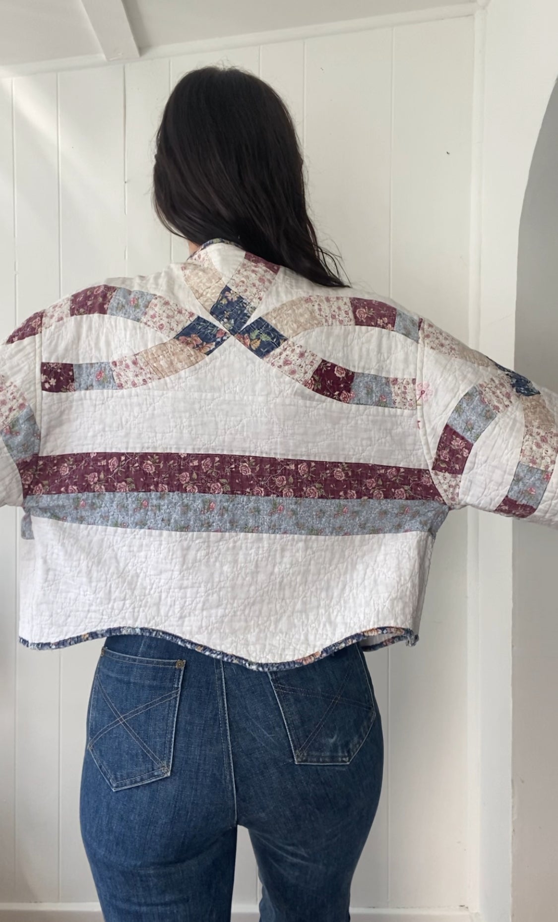 Upcycled Floral Quilt Jacket