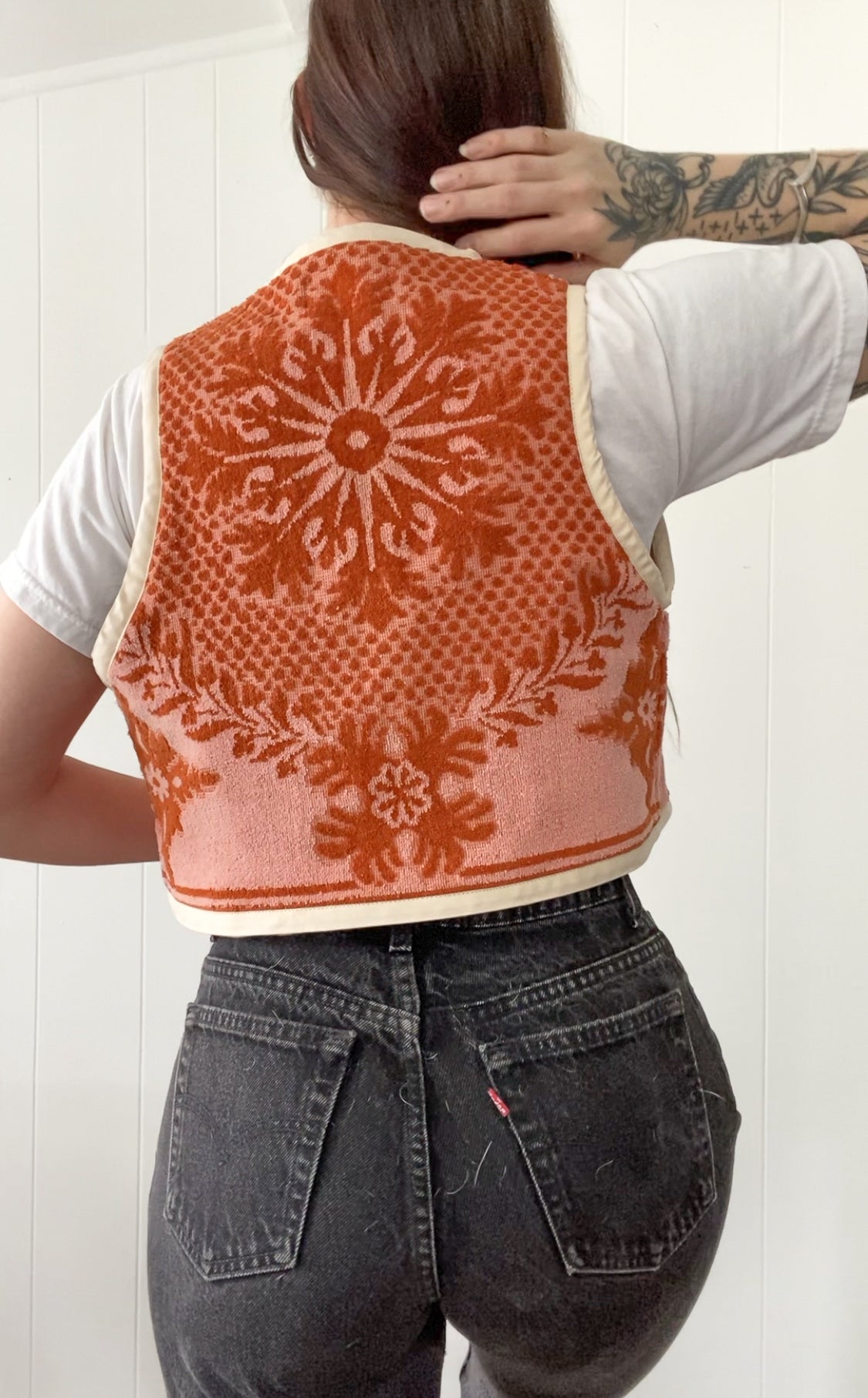 Upcycled Tie-Front Vest