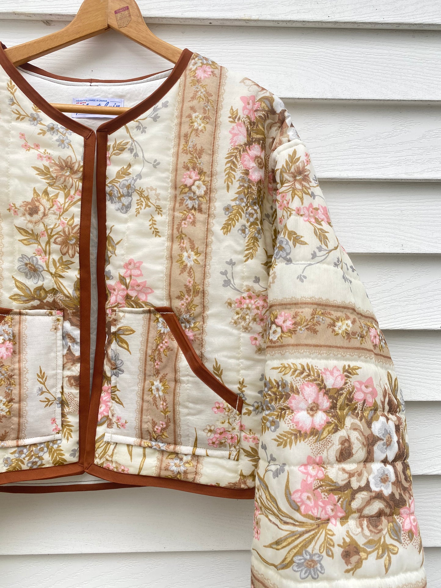 (L/XL) Upcycled Vintage Floral Jacket