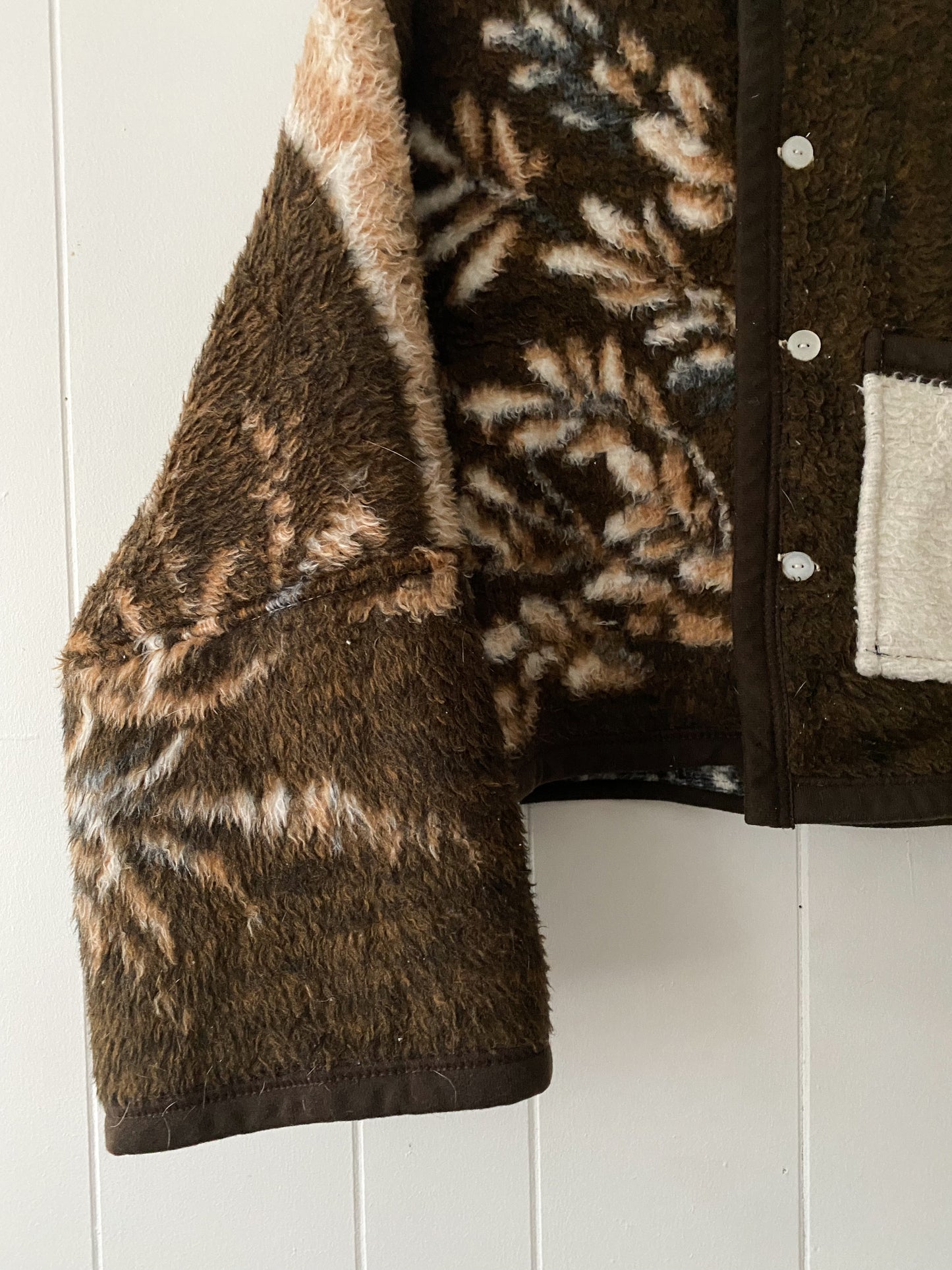 (S/M) Upcycled Deer Blanket Coat