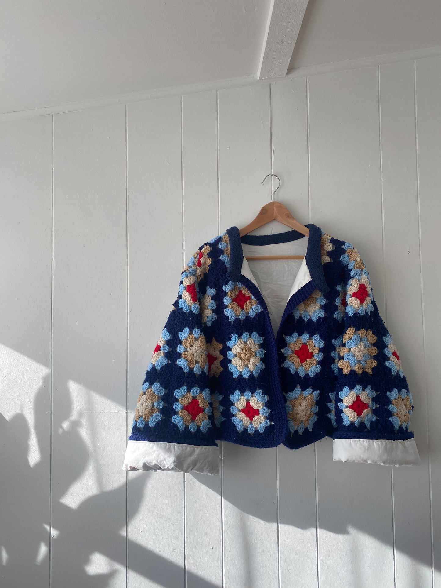 Upcycled Granny Square Jacket - Fully Lined