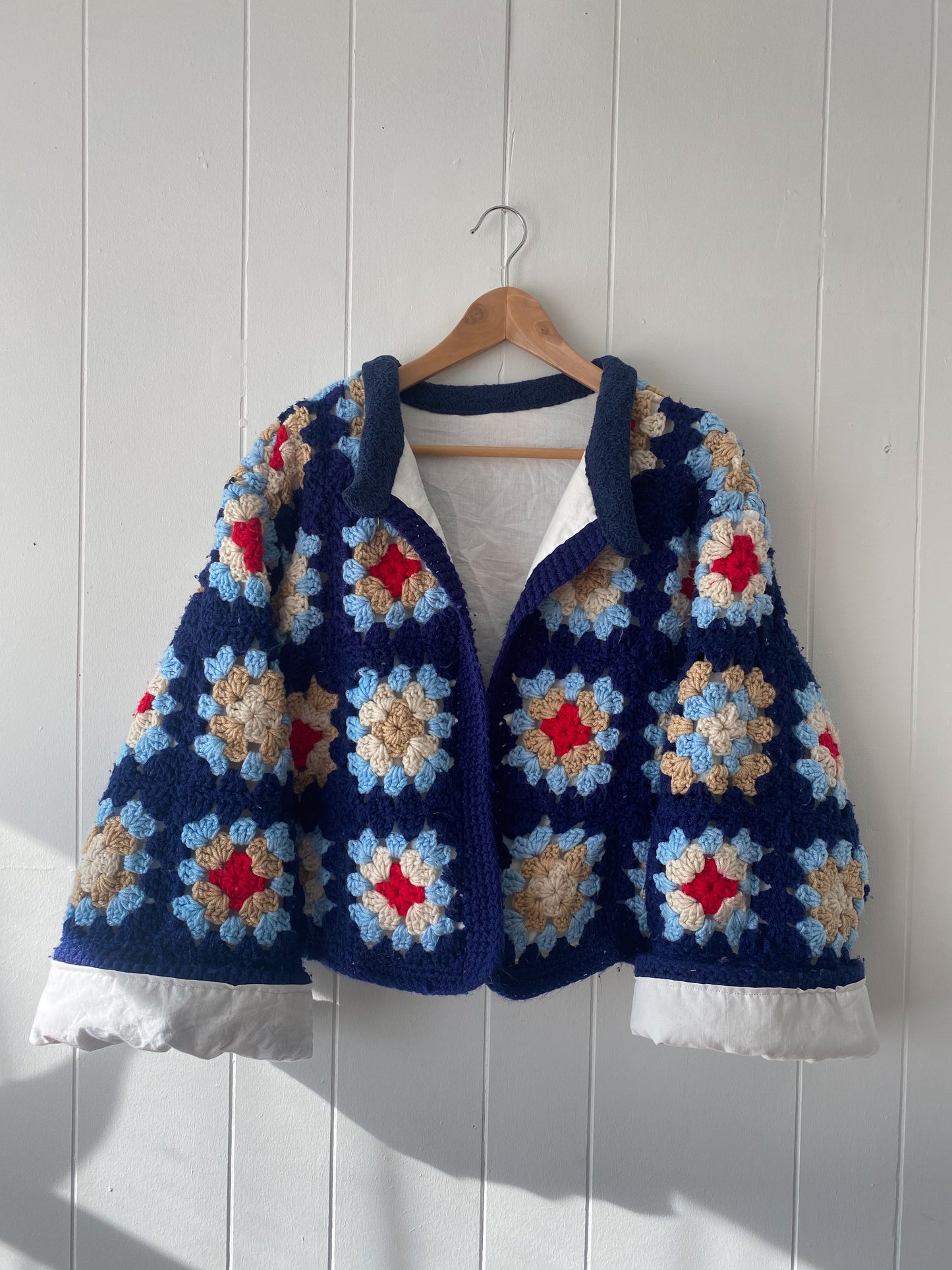 Upcycled Granny Square Jacket - Fully Lined