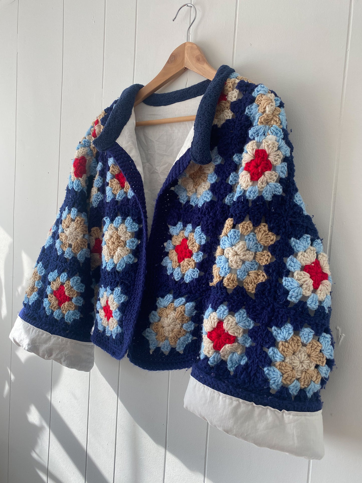 Upcycled Granny Square Jacket - Fully Lined