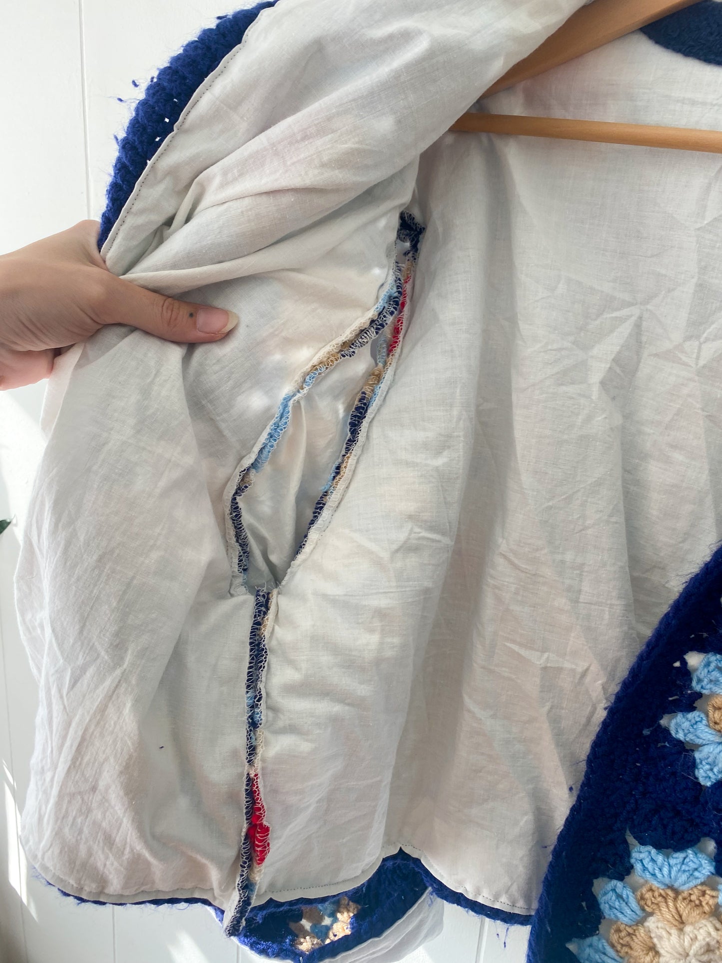 Upcycled Granny Square Jacket - Fully Lined