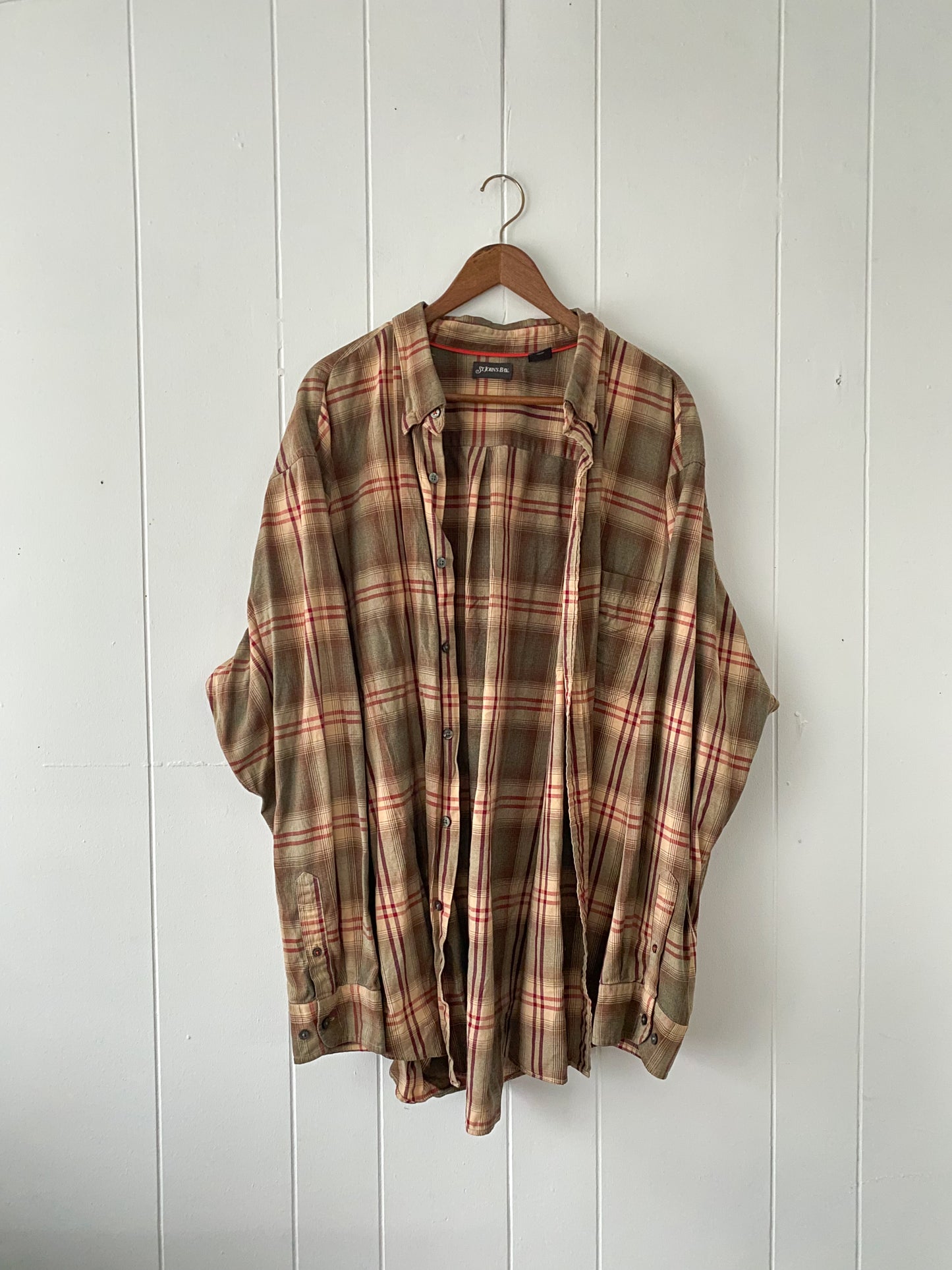 (3XL) St. John's Bay Plaid Button Down