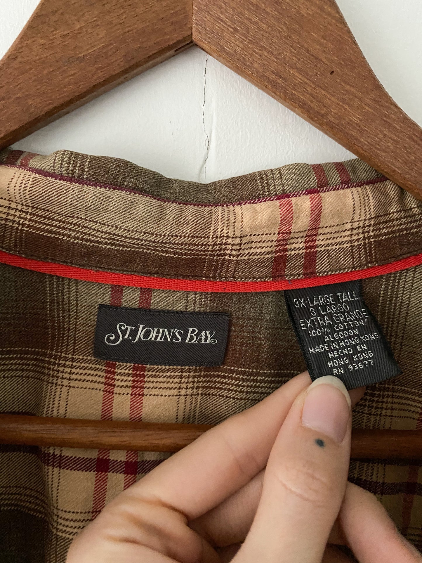 (3XL) St. John's Bay Plaid Button Down