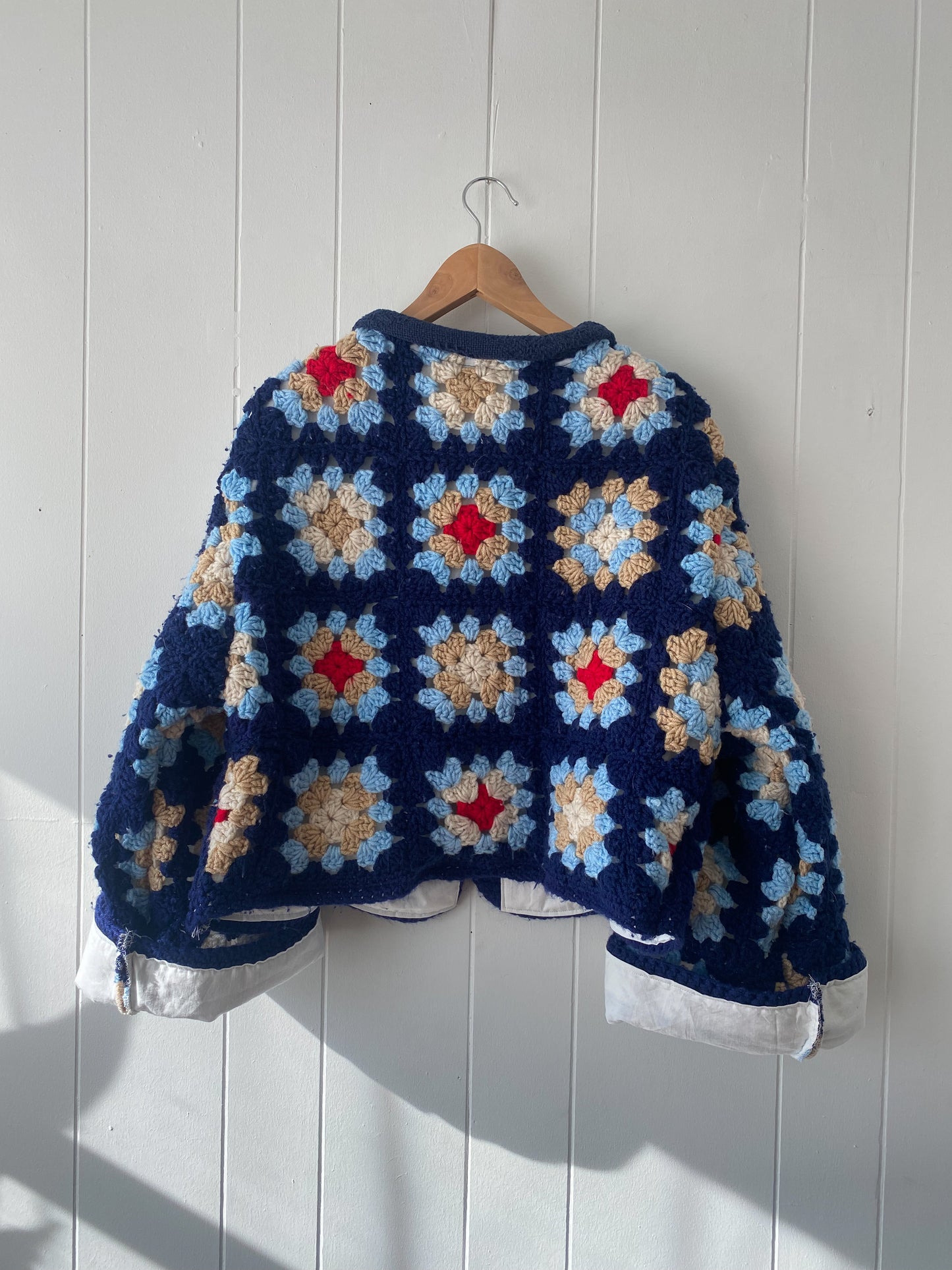 Upcycled Granny Square Jacket - Fully Lined