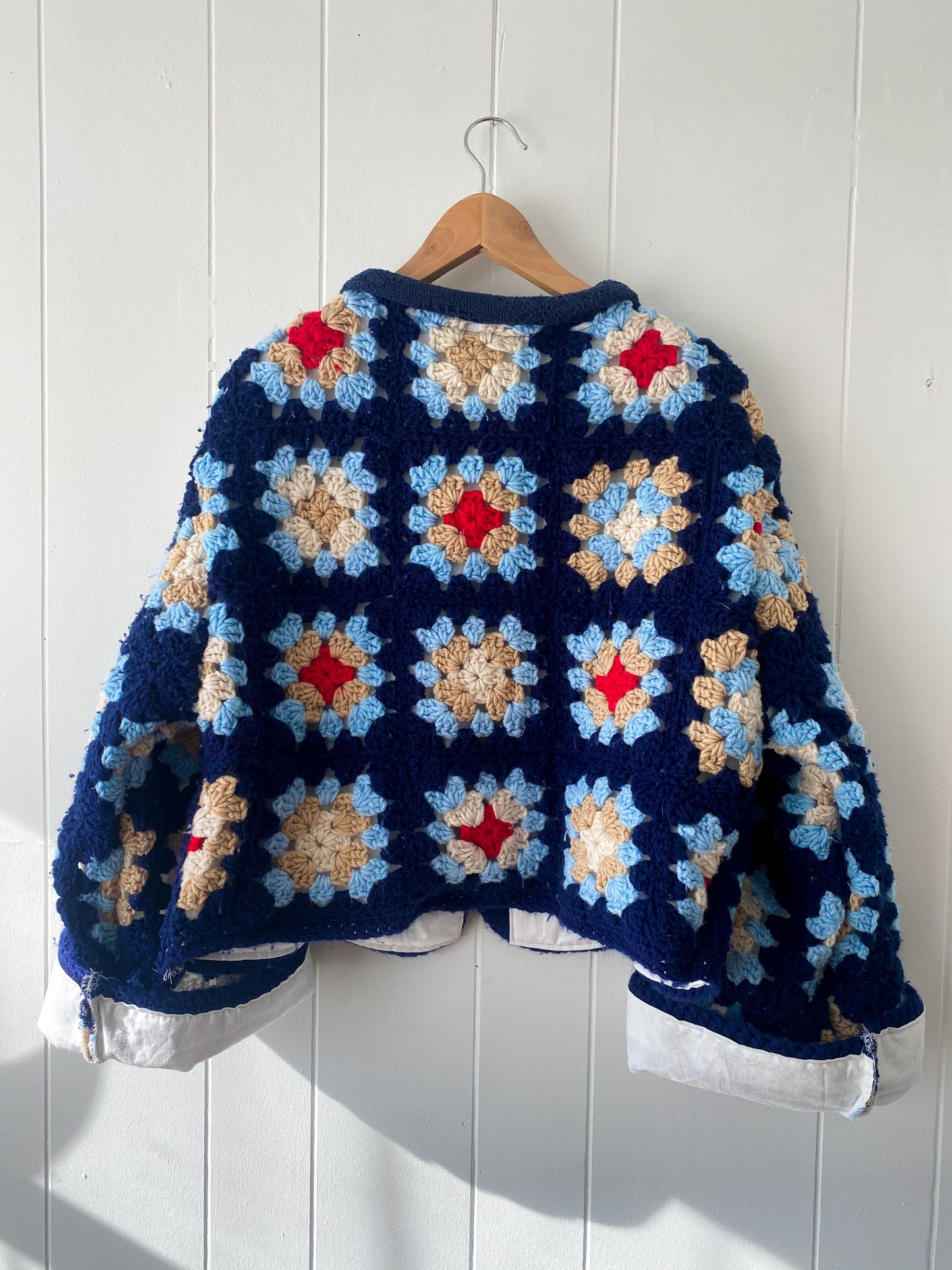 Upcycled Granny Square Jacket - Fully Lined