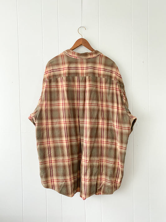 (3XL) St. John's Bay Plaid Button Down