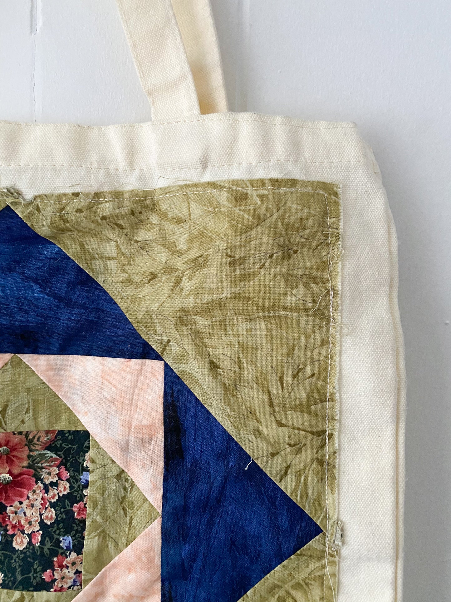 Upcycled Quilt Block Tote Bag