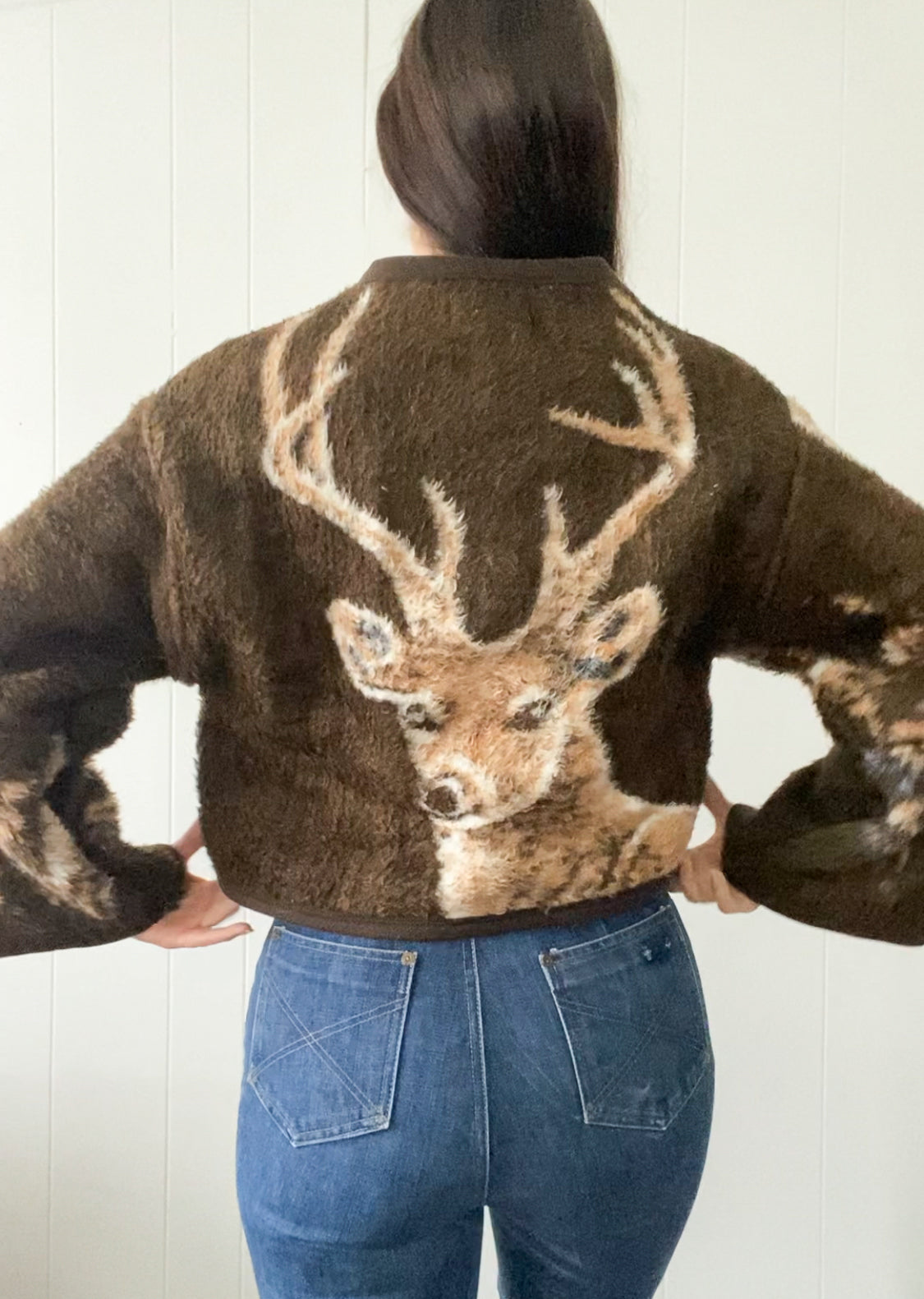 (S/M) Upcycled Deer Blanket Coat