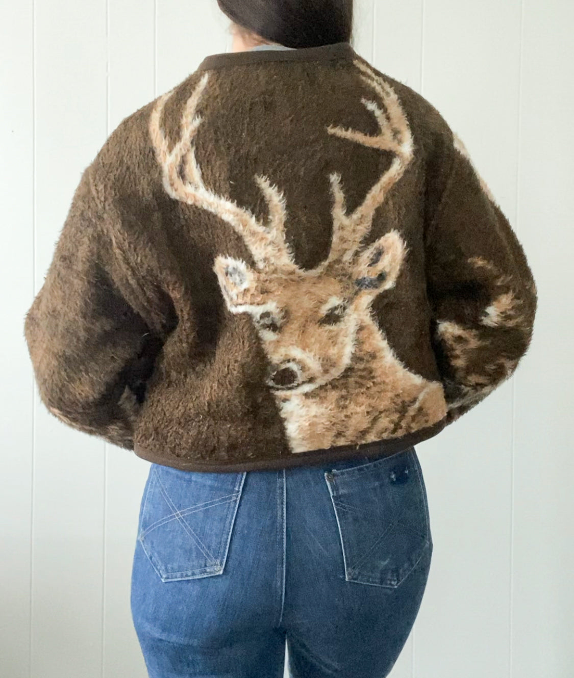 (S/M) Upcycled Deer Blanket Coat
