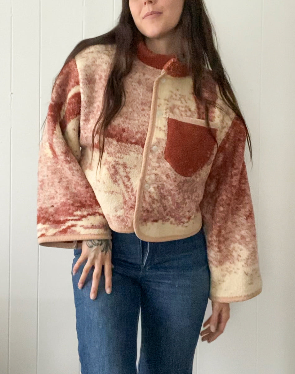 (S/M) Upcycled Horse Blanket Coat