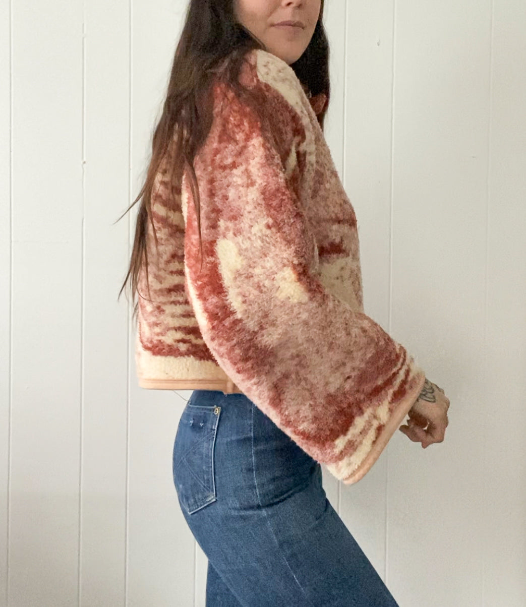(S/M) Upcycled Horse Blanket Coat